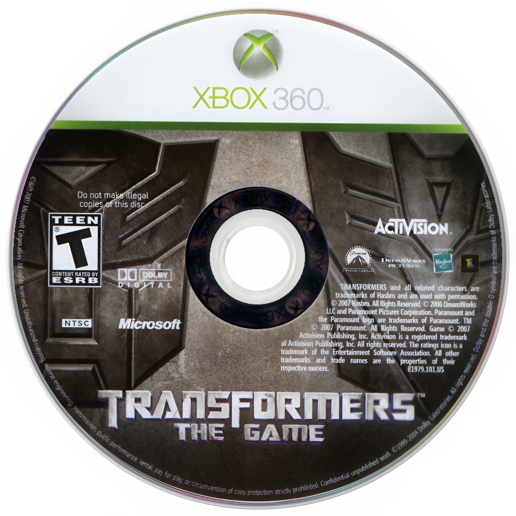 Transformers: The Game Xbox 360 - Video Game - Used - CaveGamers - Image 3