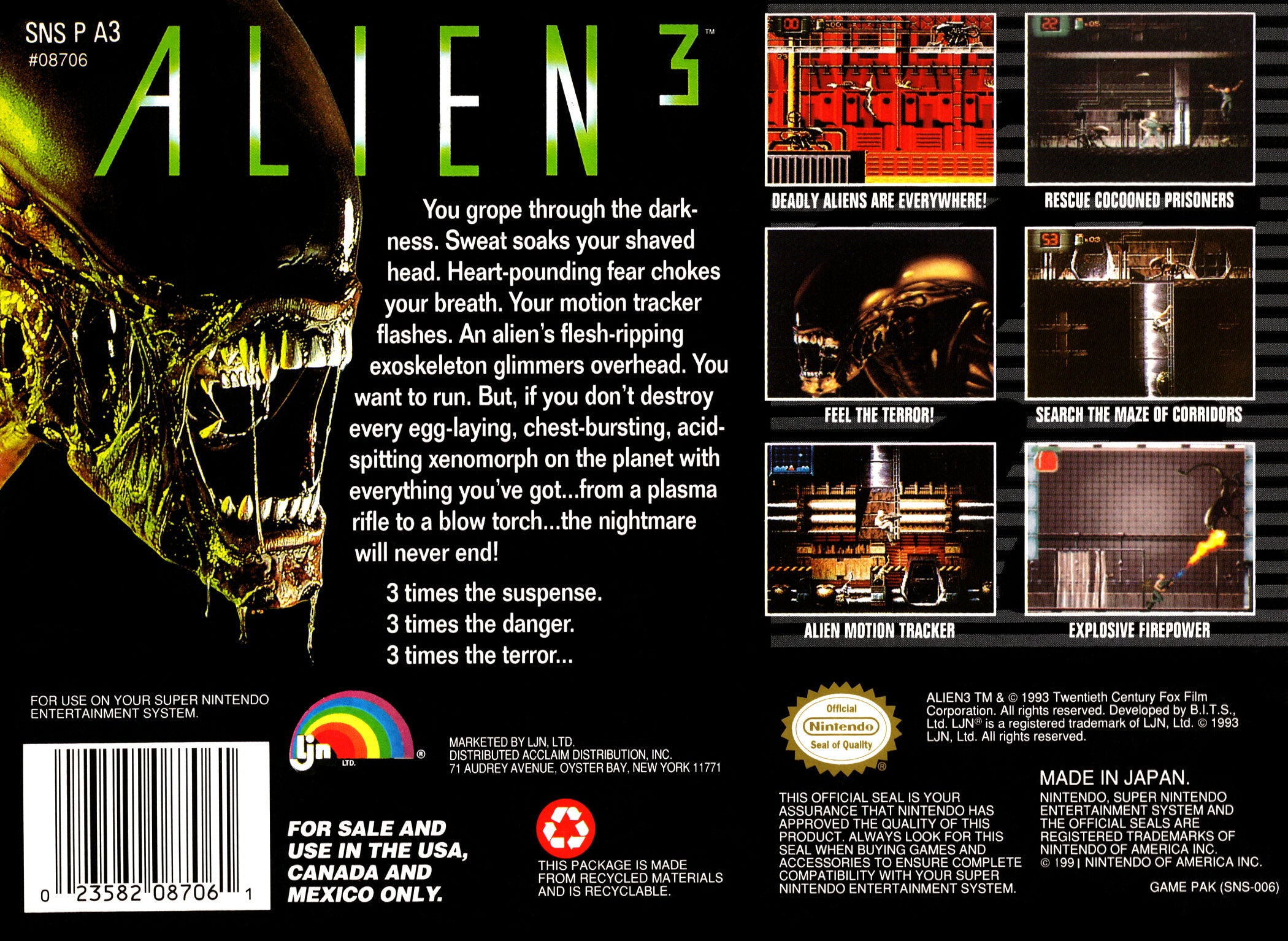 Alien 3 SNES - Video Game - Used - CaveGamers - Image 2