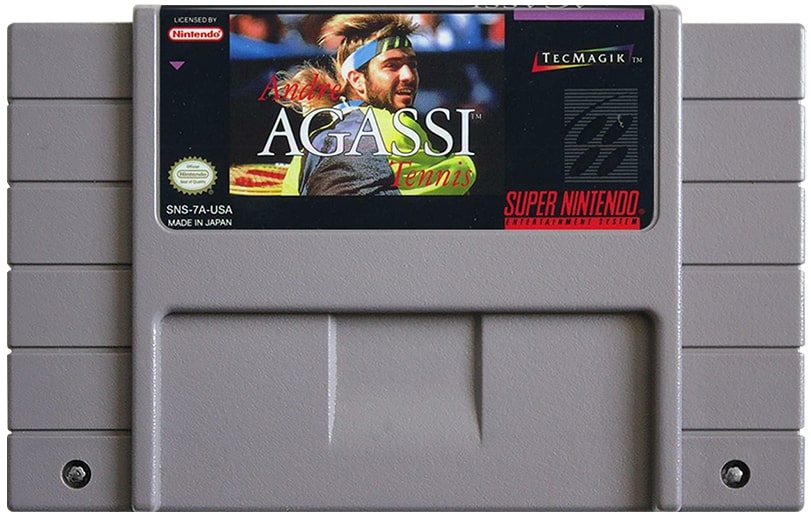Andre Agassi Tennis SNES - Video Game - Used - CaveGamers - Image 3