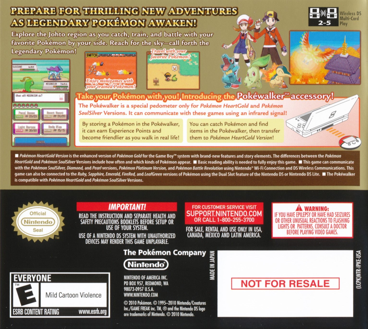 Pokemon HeartGold Version DS - Video Game - Used - CaveGamers - Image 2