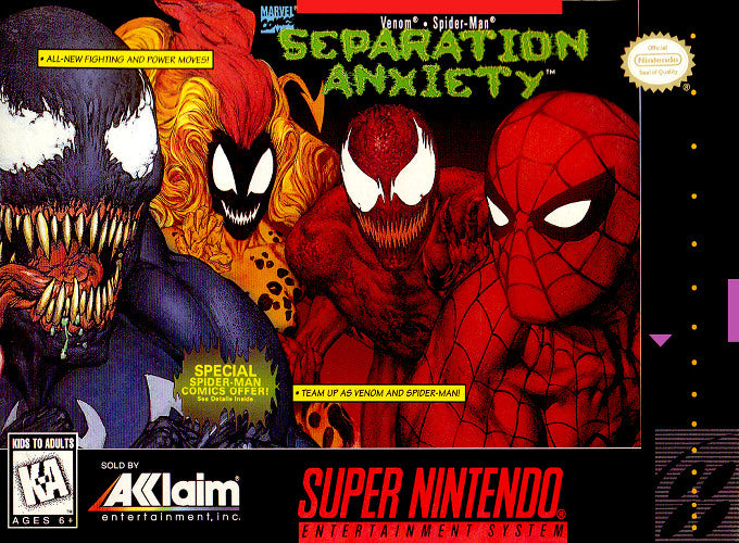 Venom Spider-Man: Separation Anxiety SNES - Video Game - Used - CaveGamers