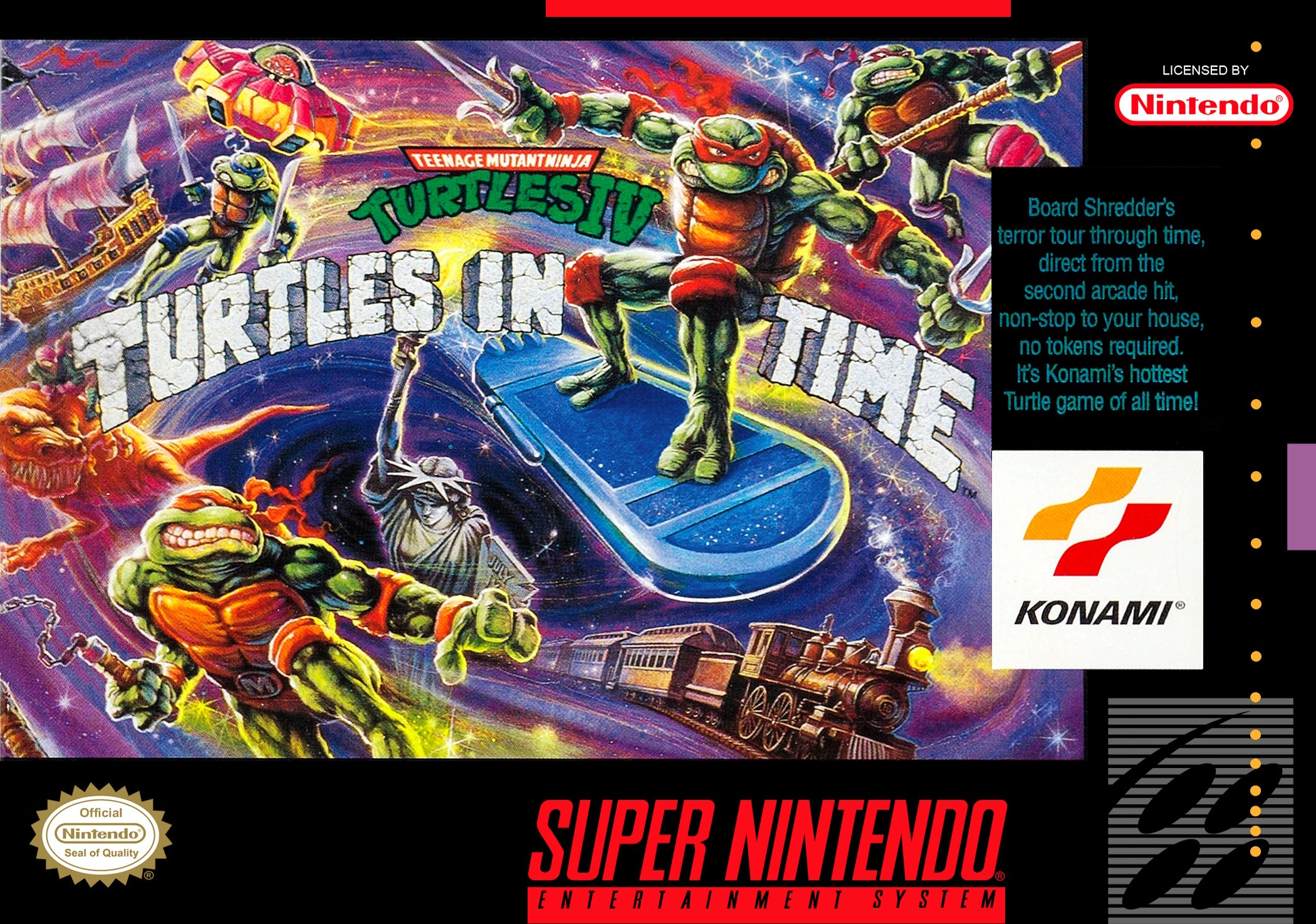 Teenage Mutant Ninja Turtles IV: Turtles in Time SNES - Video Game - Used - CaveGamers