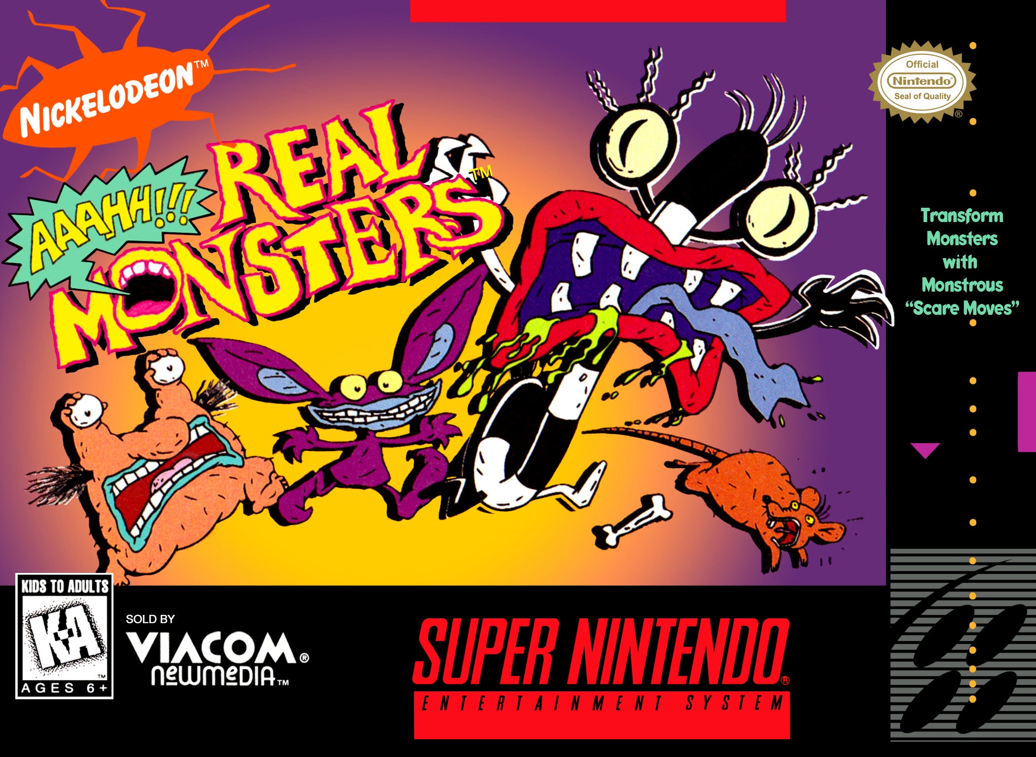 AAAHH Real Monsters SNES - Video Game - Used - CaveGamers