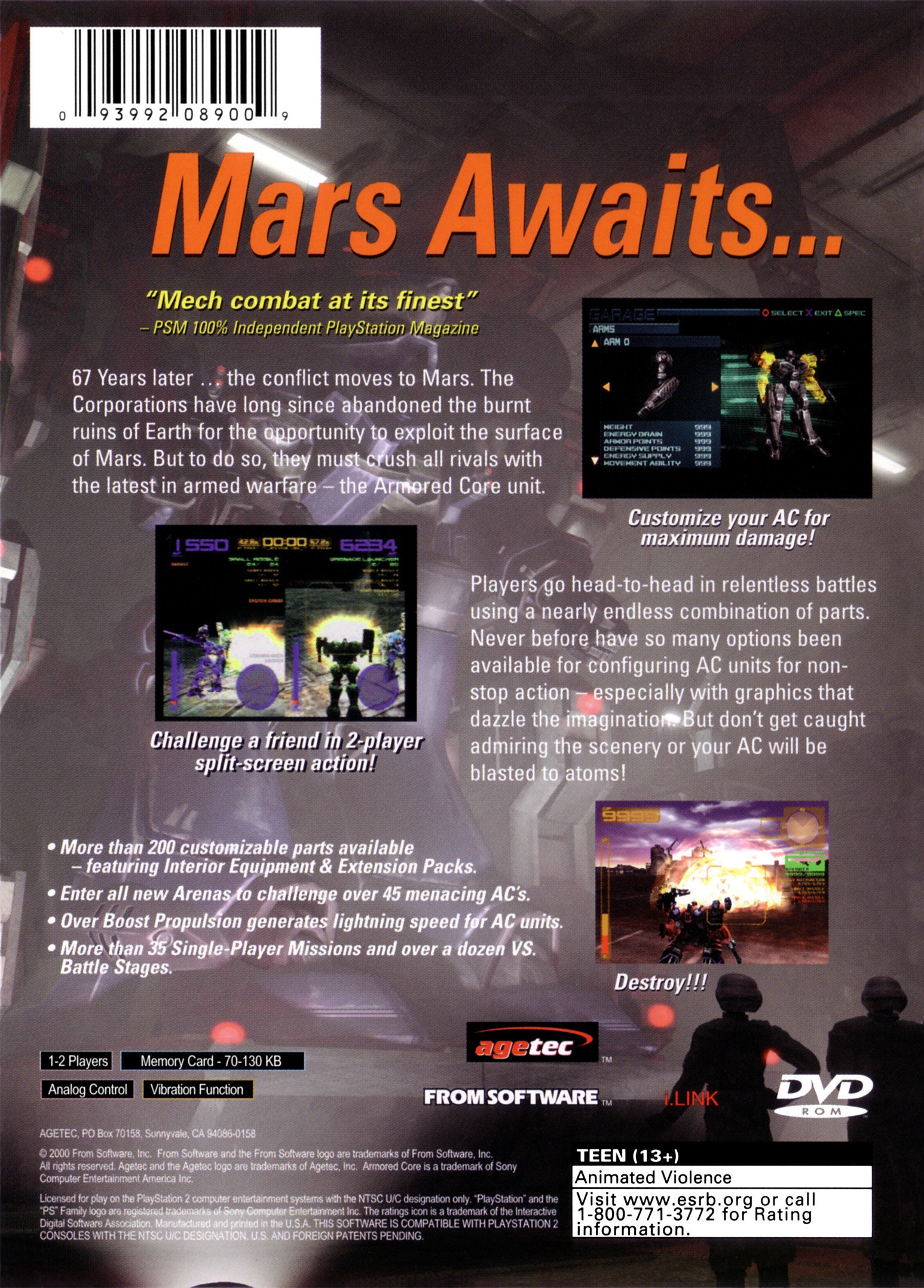Armored Core 2 Another Age PS2 - Video Game - Used - CaveGamers - Image 2