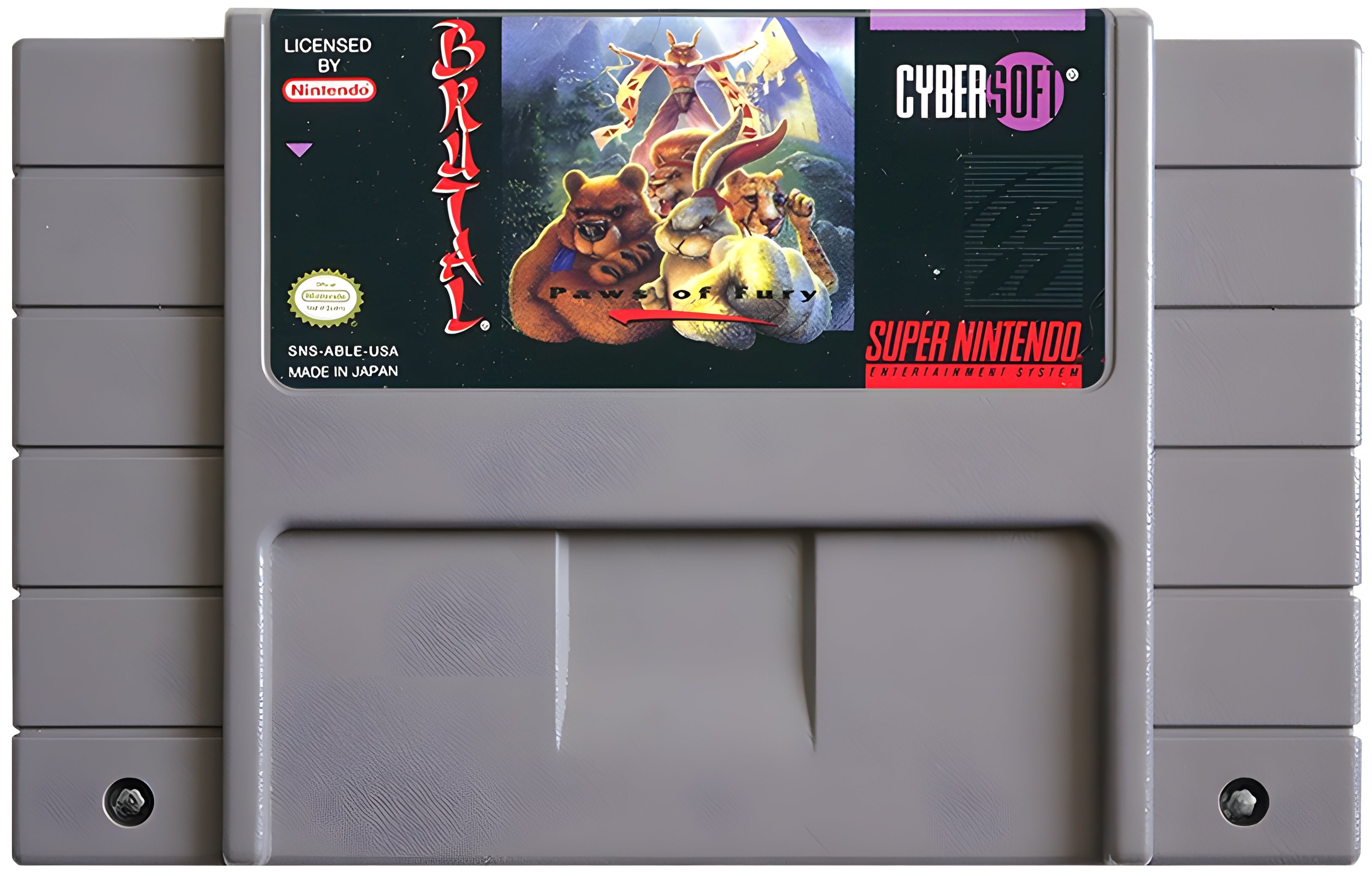 Brutal Paws of Fury SNES - Video Game - Used - CaveGamers - Image 3