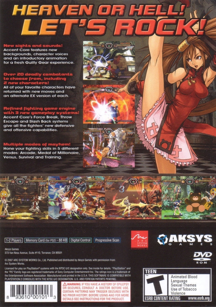 Guilty Gear XX Accent Core PS2 - Video Game - Used - CaveGamers - Image 2