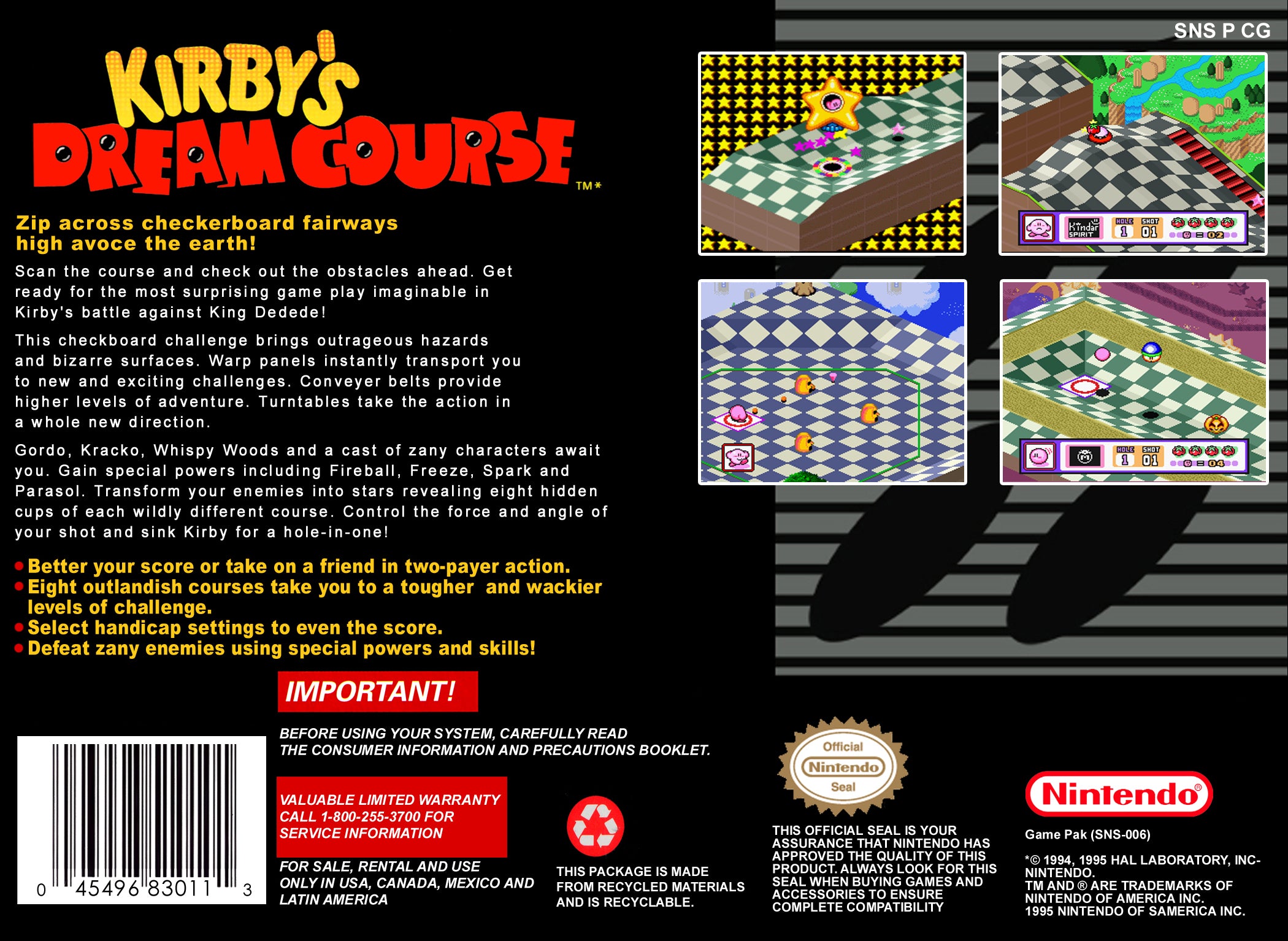 Kirby's Dream Course SNES - Video Game - Used - CaveGamers - Image 2