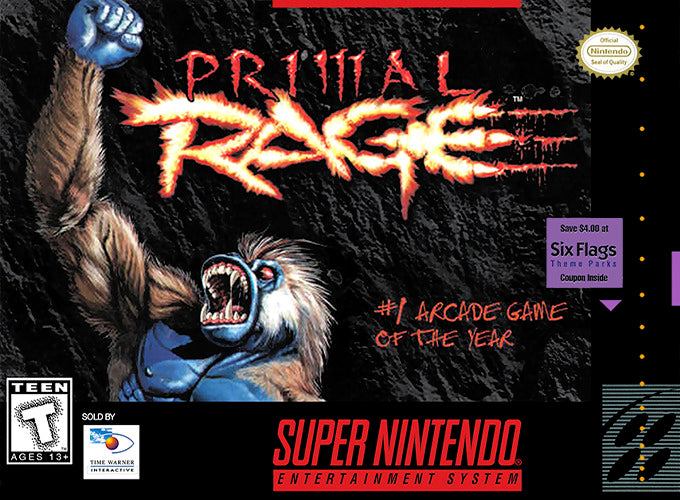 Primal Rage SNES - Video Game - Used - CaveGamers