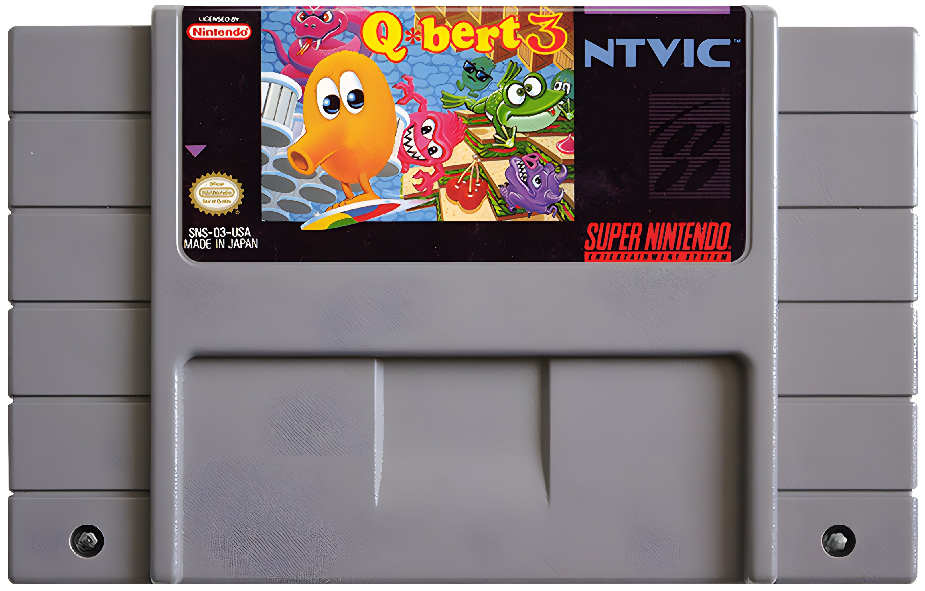 Q*bert 3 SNES - Video Game - Used - CaveGamers - Image 3
