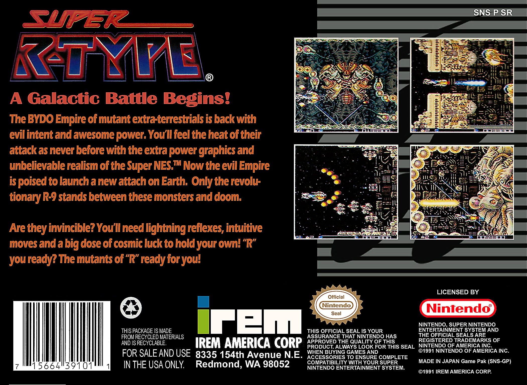 Super R-Type SNES - Video Game - Used - CaveGamers - Image 2
