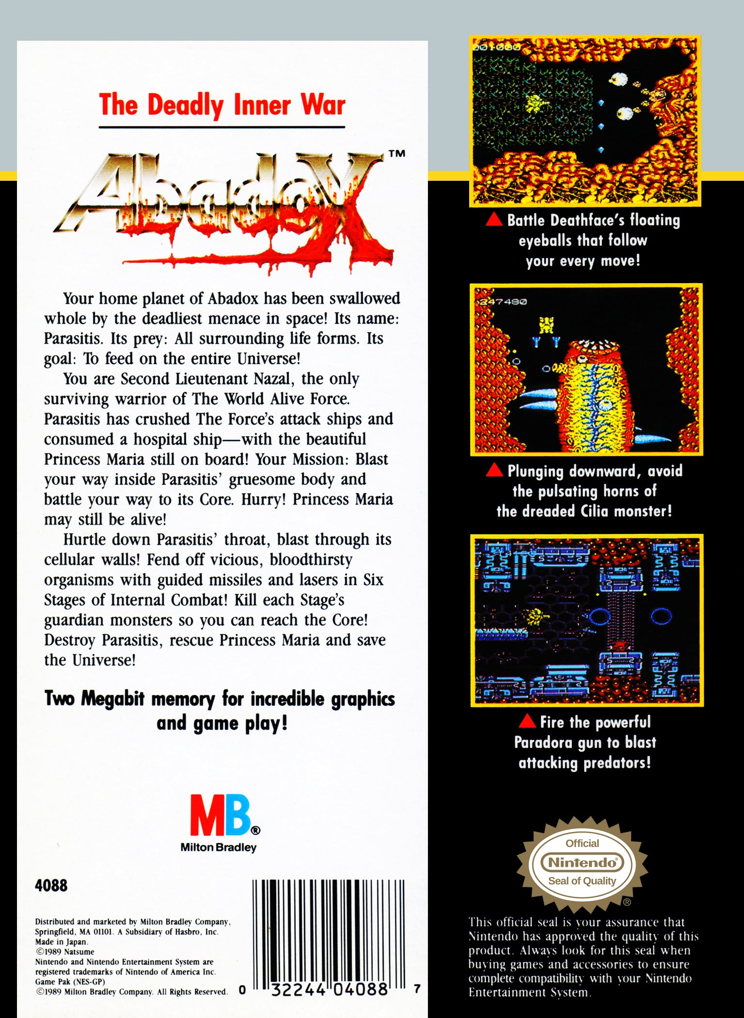 Abadox NES - Video Game - Used - CaveGamers - Image 2
