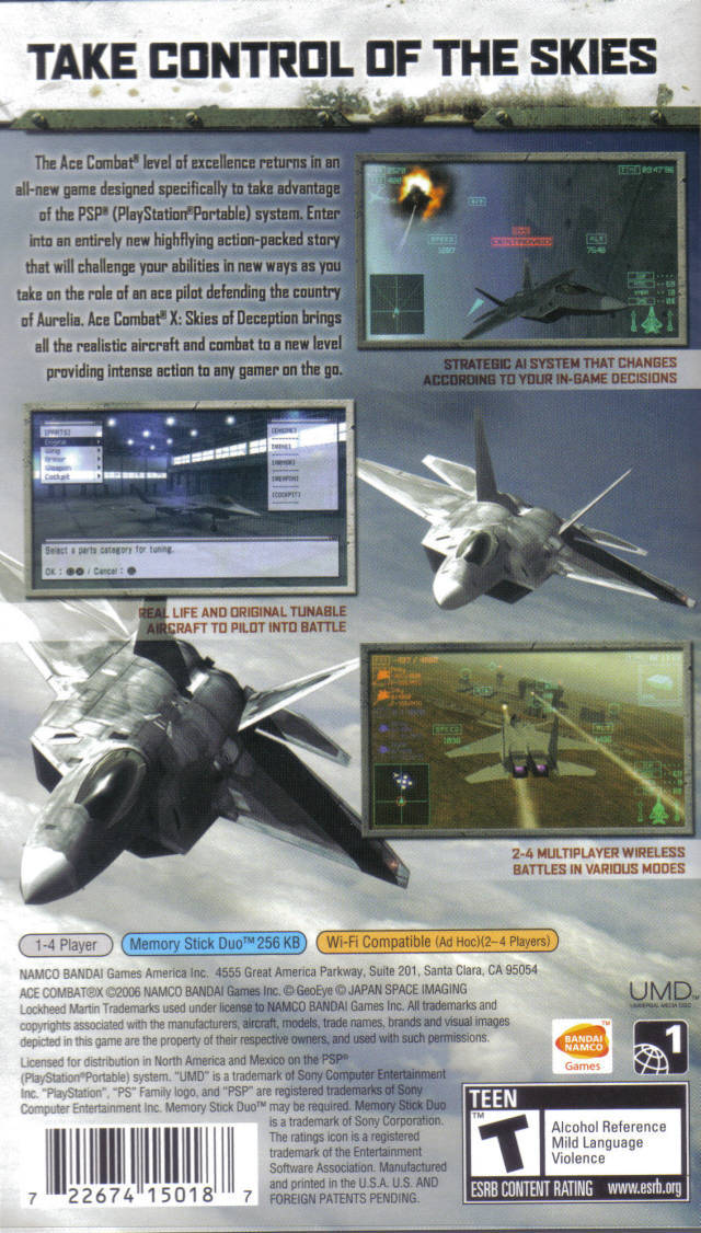 Ace Combat X Skies of Deception PSP - Video Game - Used - CaveGamers - Image 2