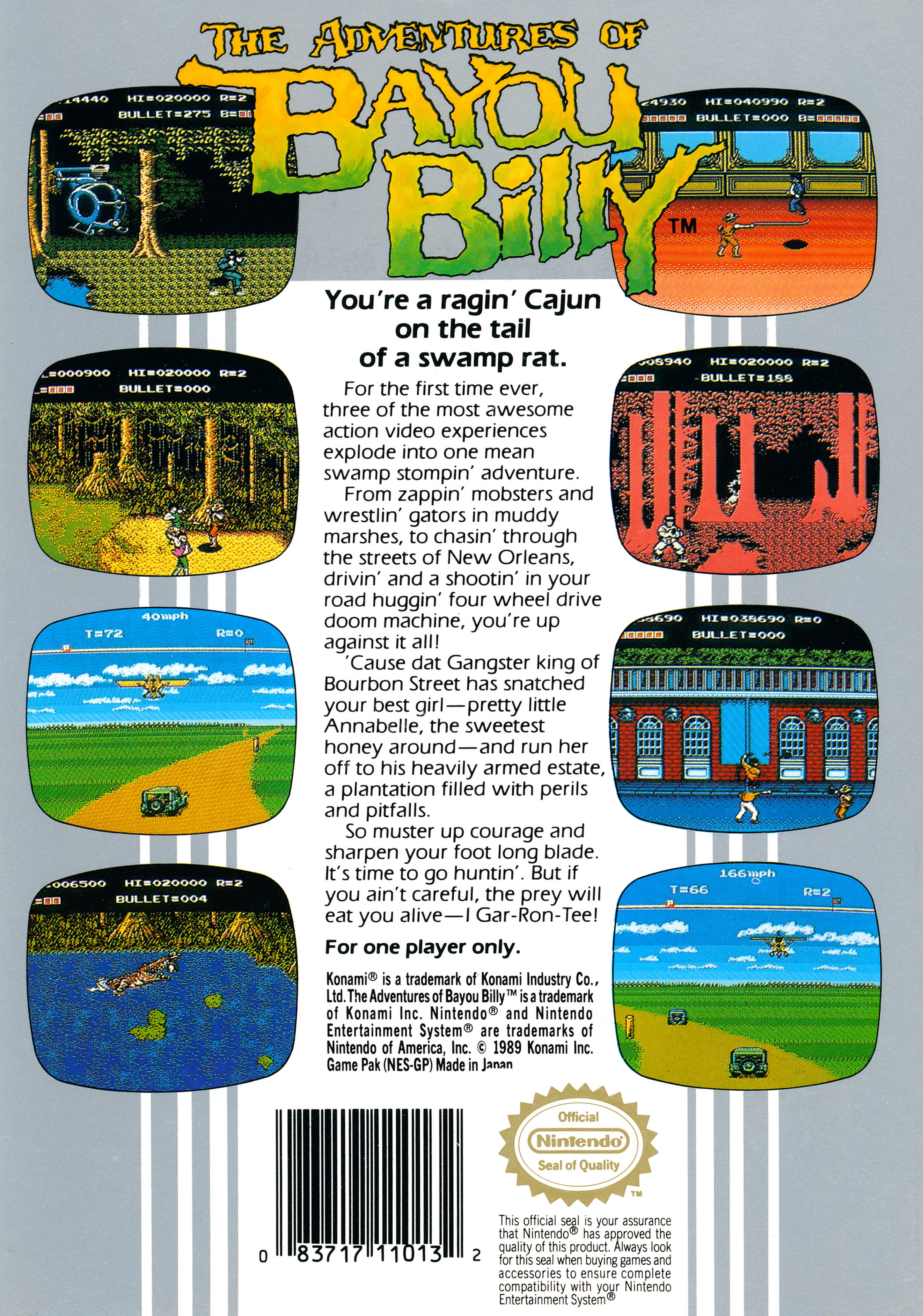 Adventures of Bayou Billy NES - Video Game - Used - CaveGamers - Image 2