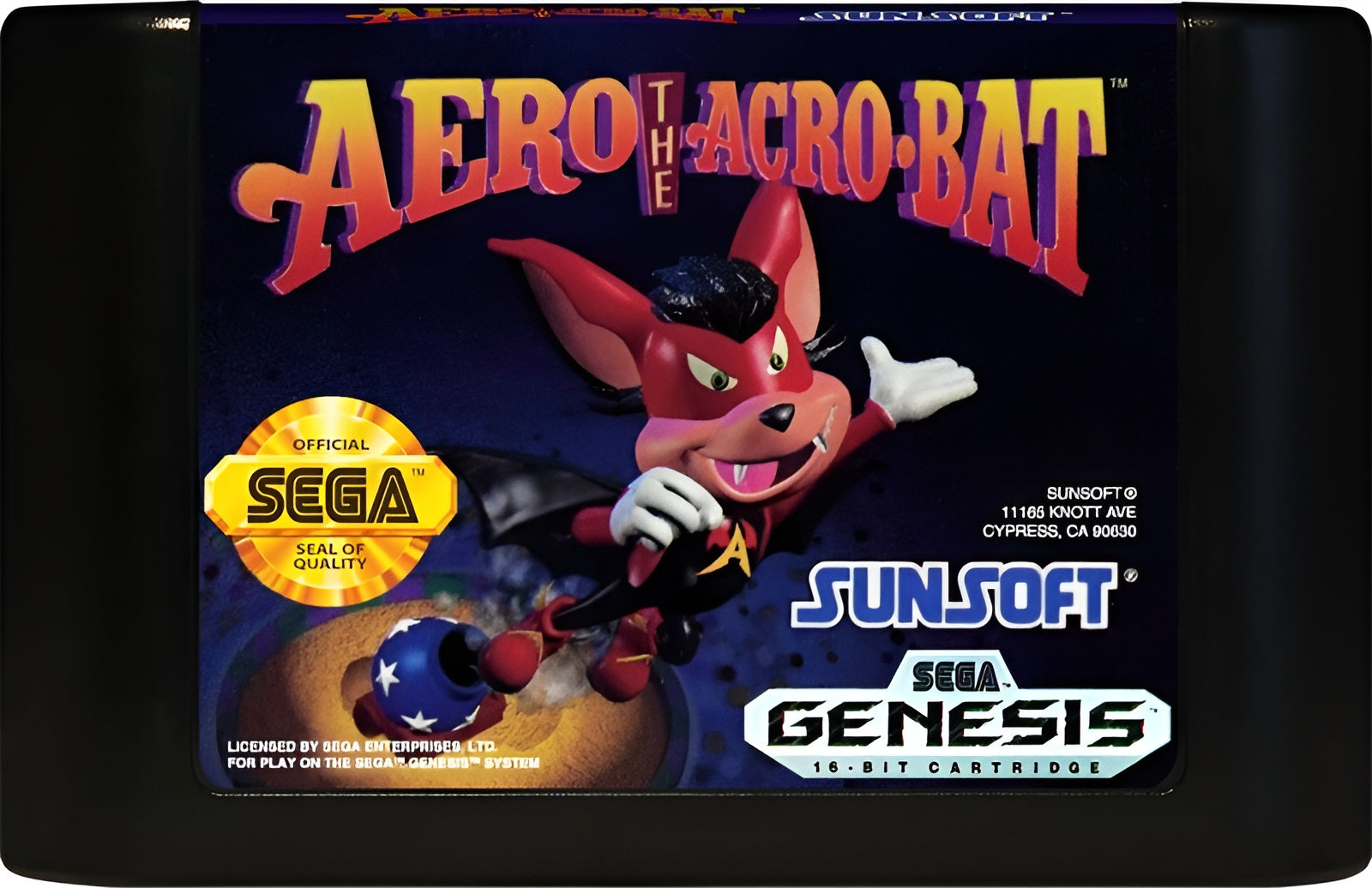 Aero the Acro-Bat Genesis - Video Game - Used - CaveGamers - Image 3
