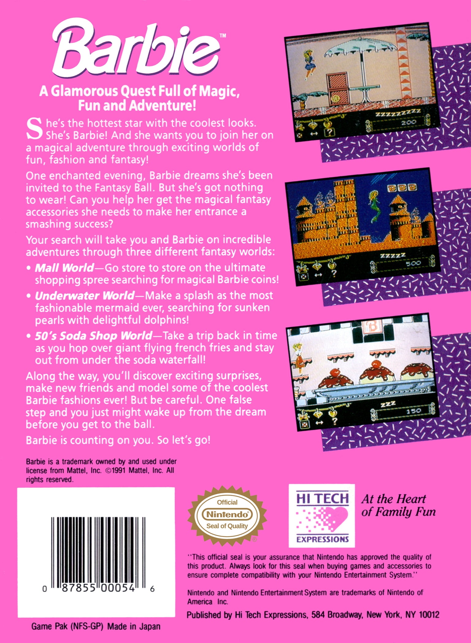 Barbie NES - Video Game - Used - CaveGamers - Image 2
