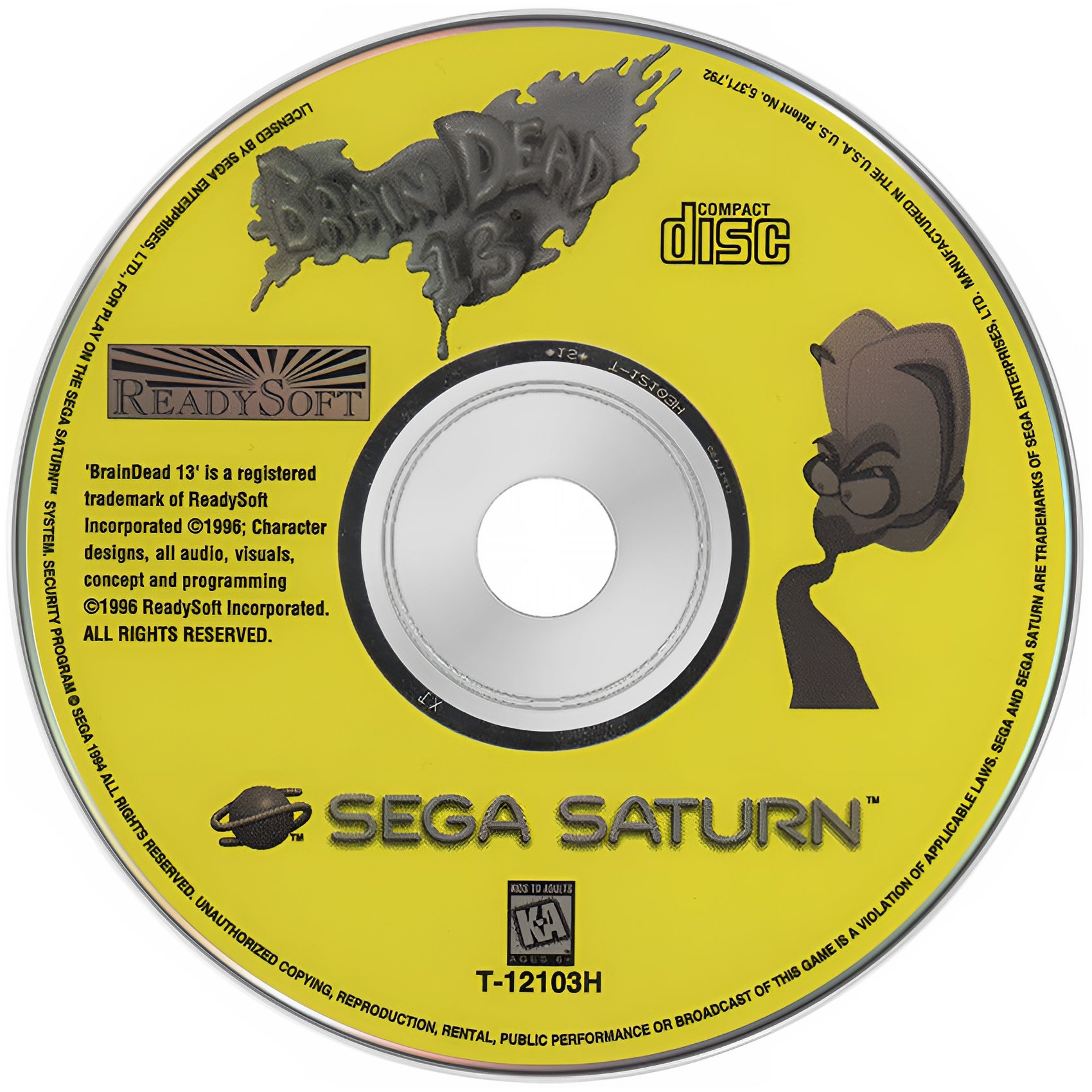 Brain Dead 13 Saturn - Video Game - Used - CaveGamers - Image 3