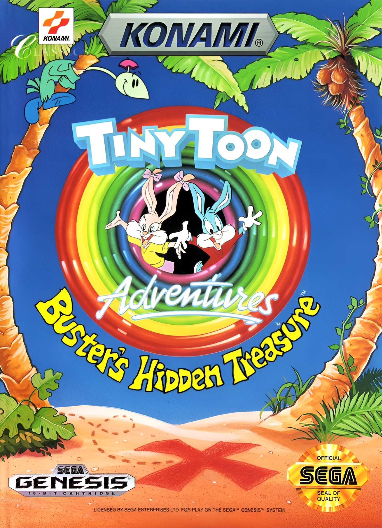 Tiny Toon Adventures Buster's Hidden Treasure Genesis - Video Game - Used - CaveGamers