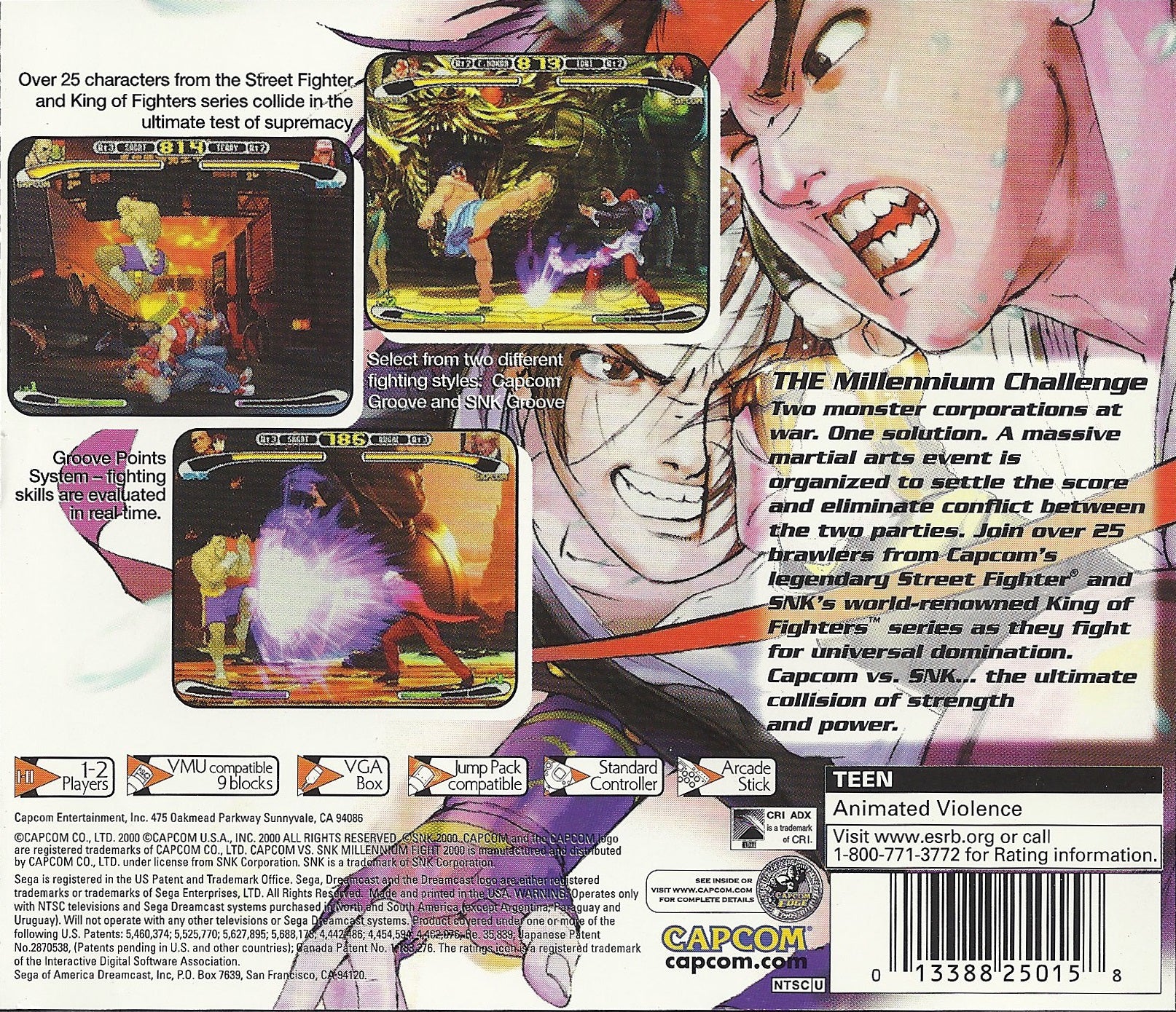 Capcom vs SNK DreamCast - Video Game - Used - CaveGamers - Image 2