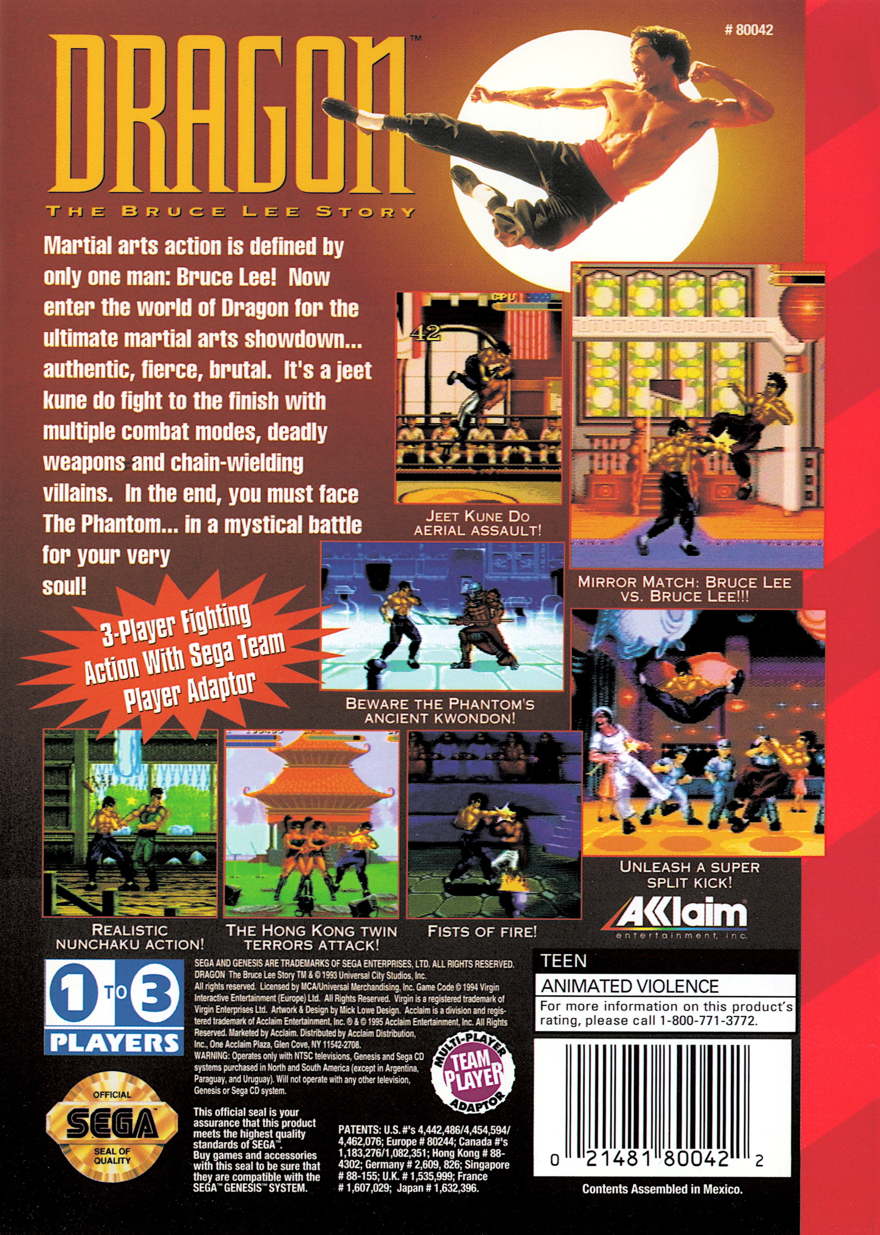Dragon: The Bruce Lee Story Genesis - Video Game - Used - CaveGamers - Image 2