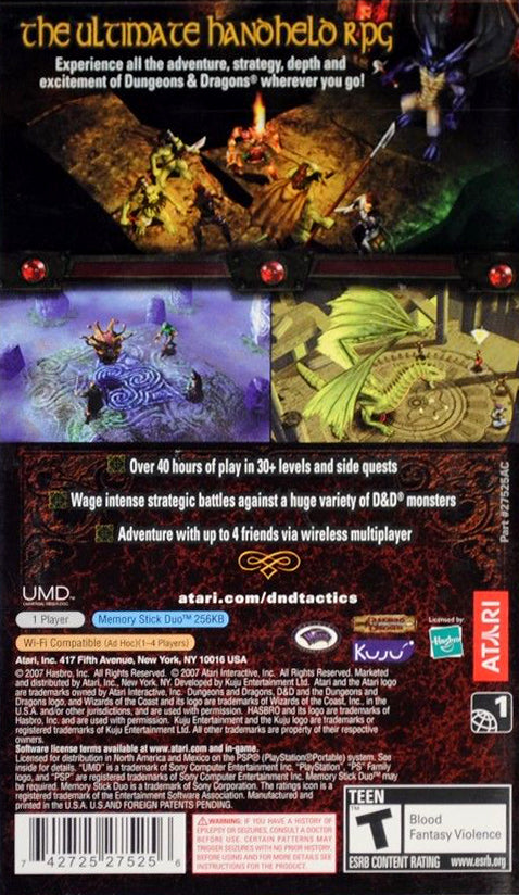 Dungeons & Dragons Tactics PSP - Video Game - Used - CaveGamers - Image 2