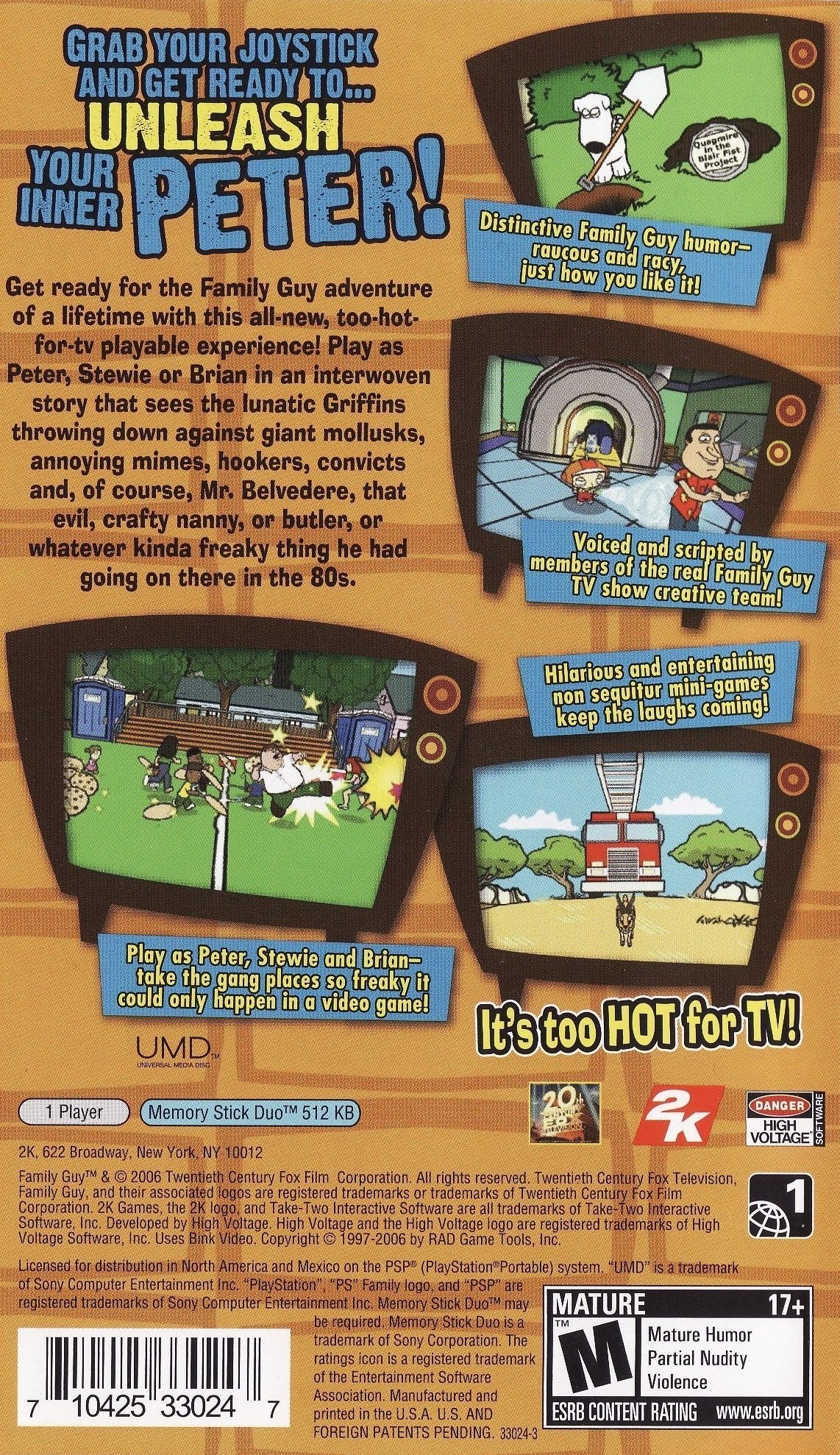 Family Guy PSP - Video Game - Used - CaveGamers - Image 2