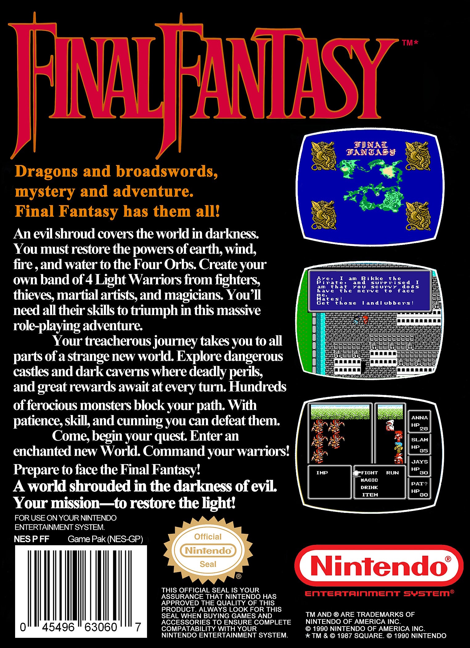 Final Fantasy NES - Video Game - Used - CaveGamers - Image 2