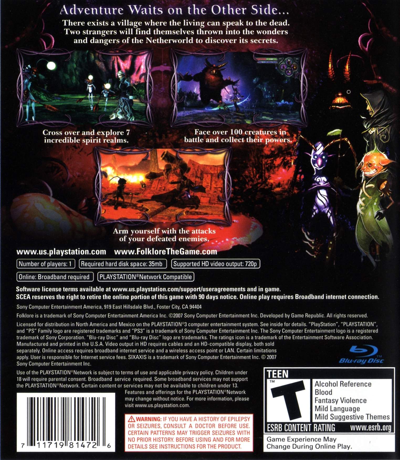 Folklore PS3 - Video Game - Used - CaveGamers - Image 2