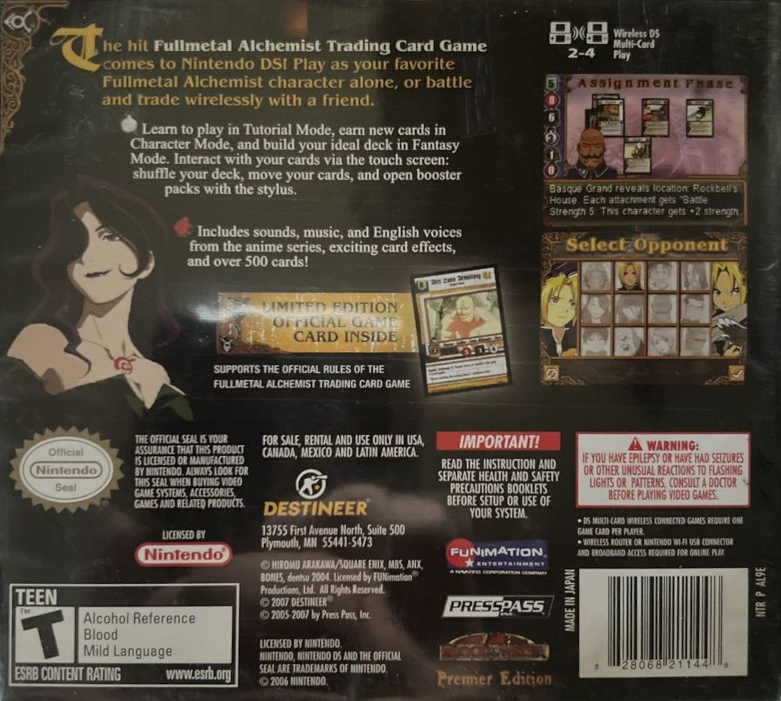 Fullmetal Alchemist Trading Card Game DS - Video Game - Used - CaveGamers - Image 2