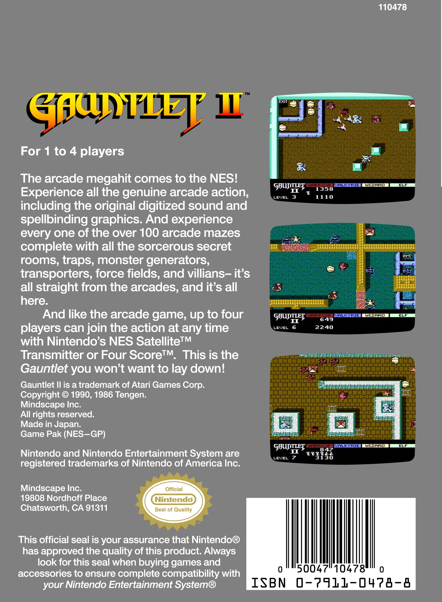 Gauntlet II NES - Video Game - Used - CaveGamers - Image 2