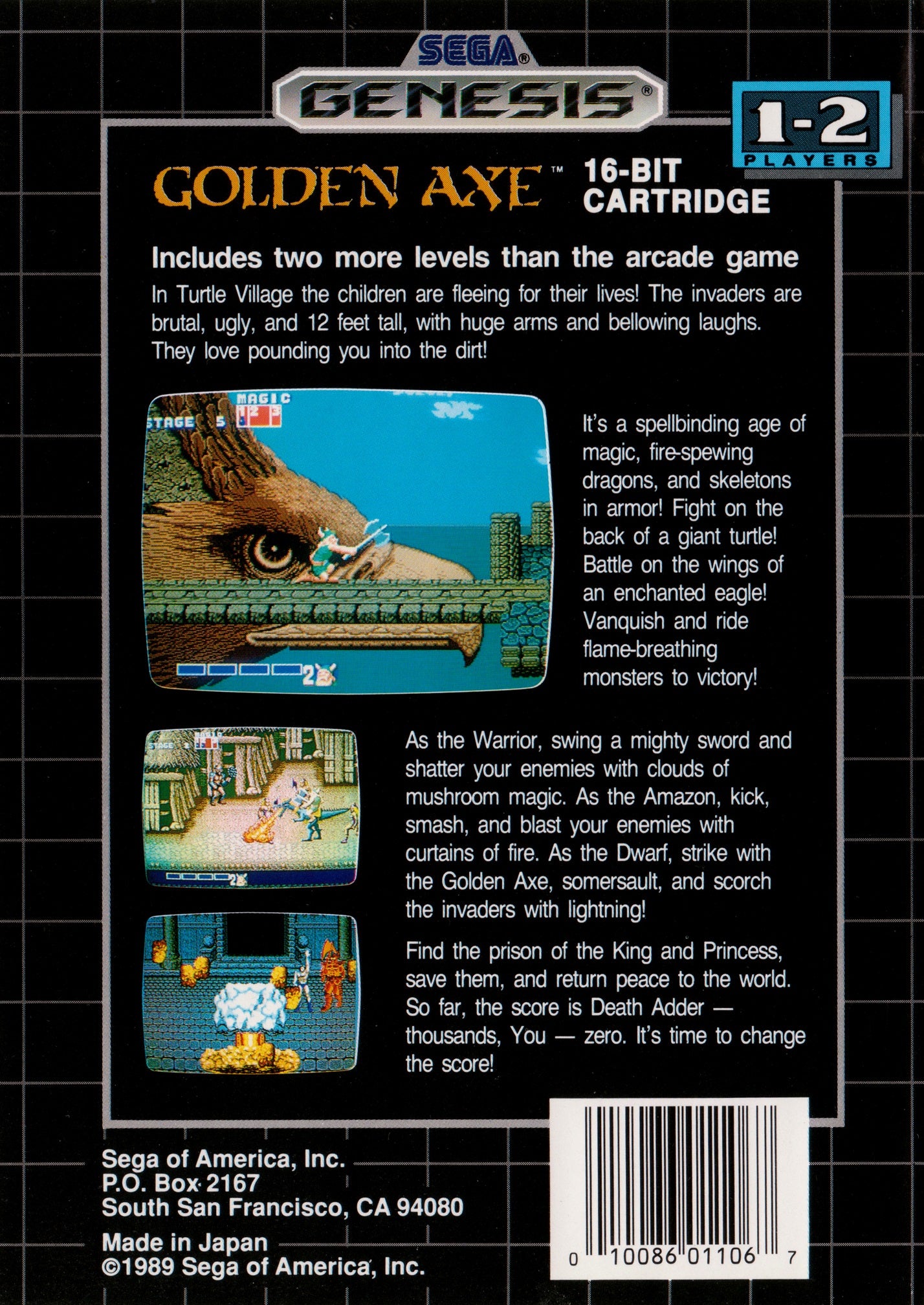 Golden Axe Genesis - Video Game - Used - CaveGamers - Image 2