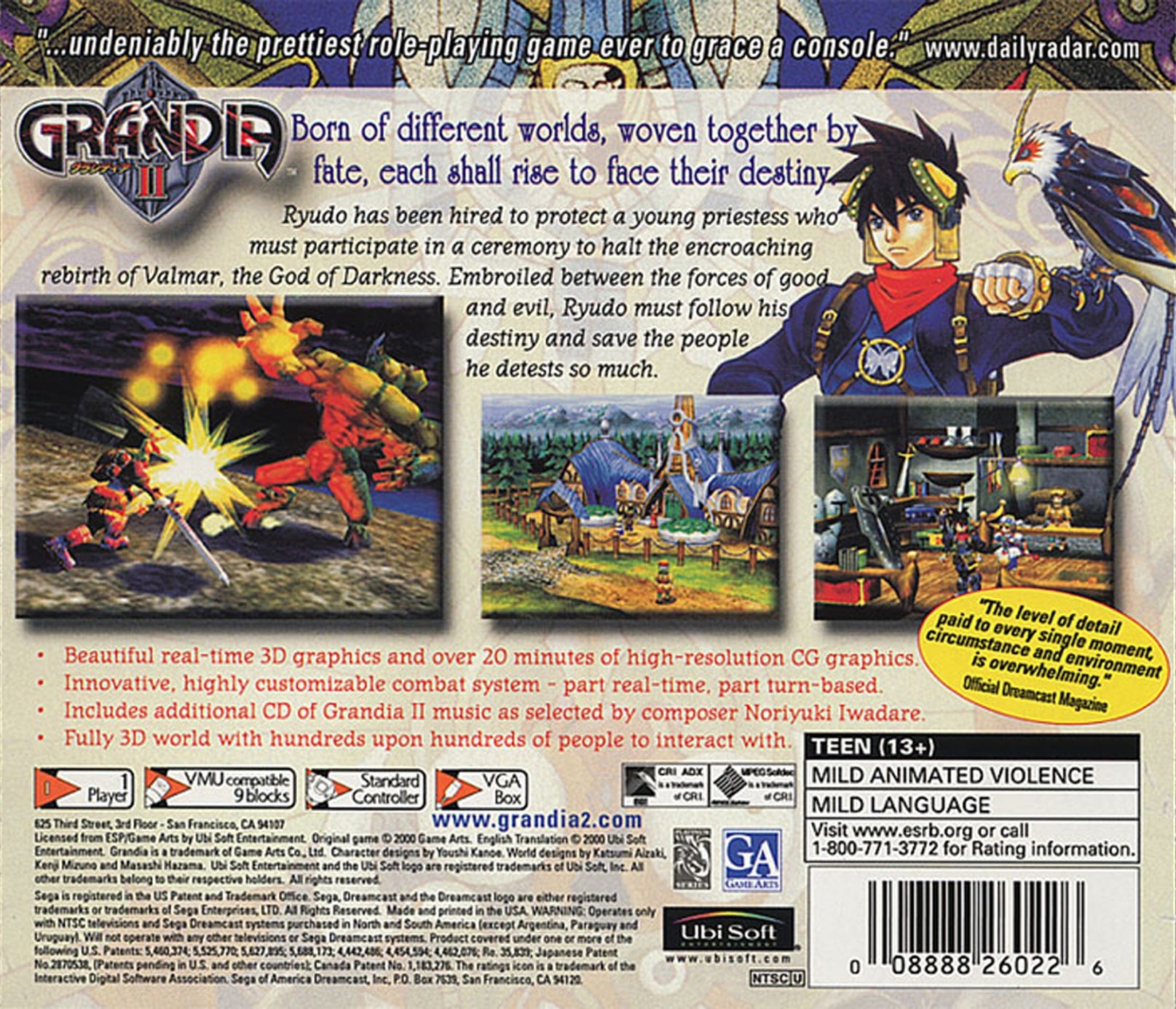 Grandia II DreamCast - Video Game - Used - CaveGamers - Image 2
