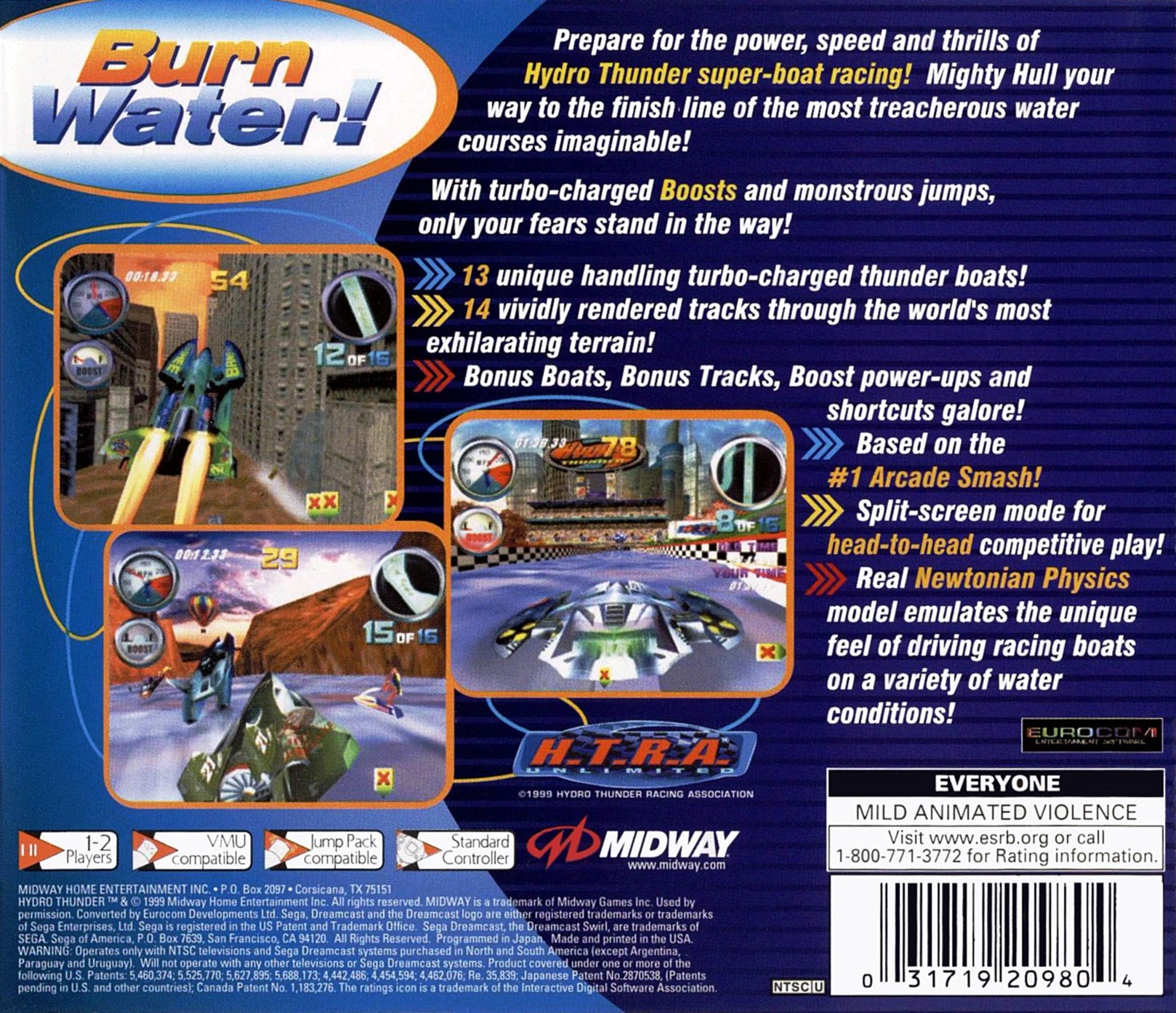 Hydro Thunder DreamCast - Video Game - Used - CaveGamers - Image 2