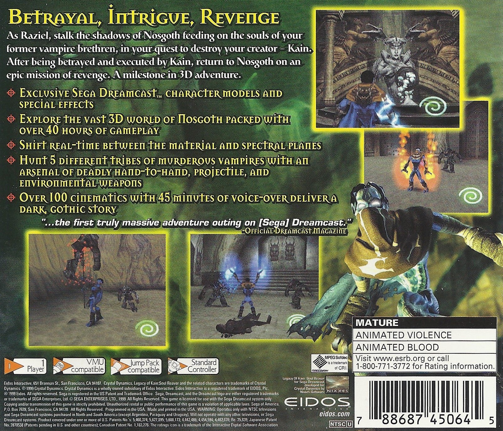 Legacy of Kain Soul Reaver DreamCast - Video Game - Used - CaveGamers - Image 2
