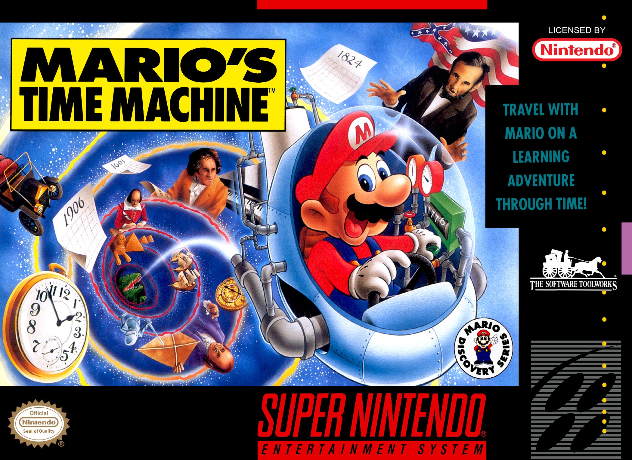Mario's Time Machine SNES - Video Game - Used - CaveGamers