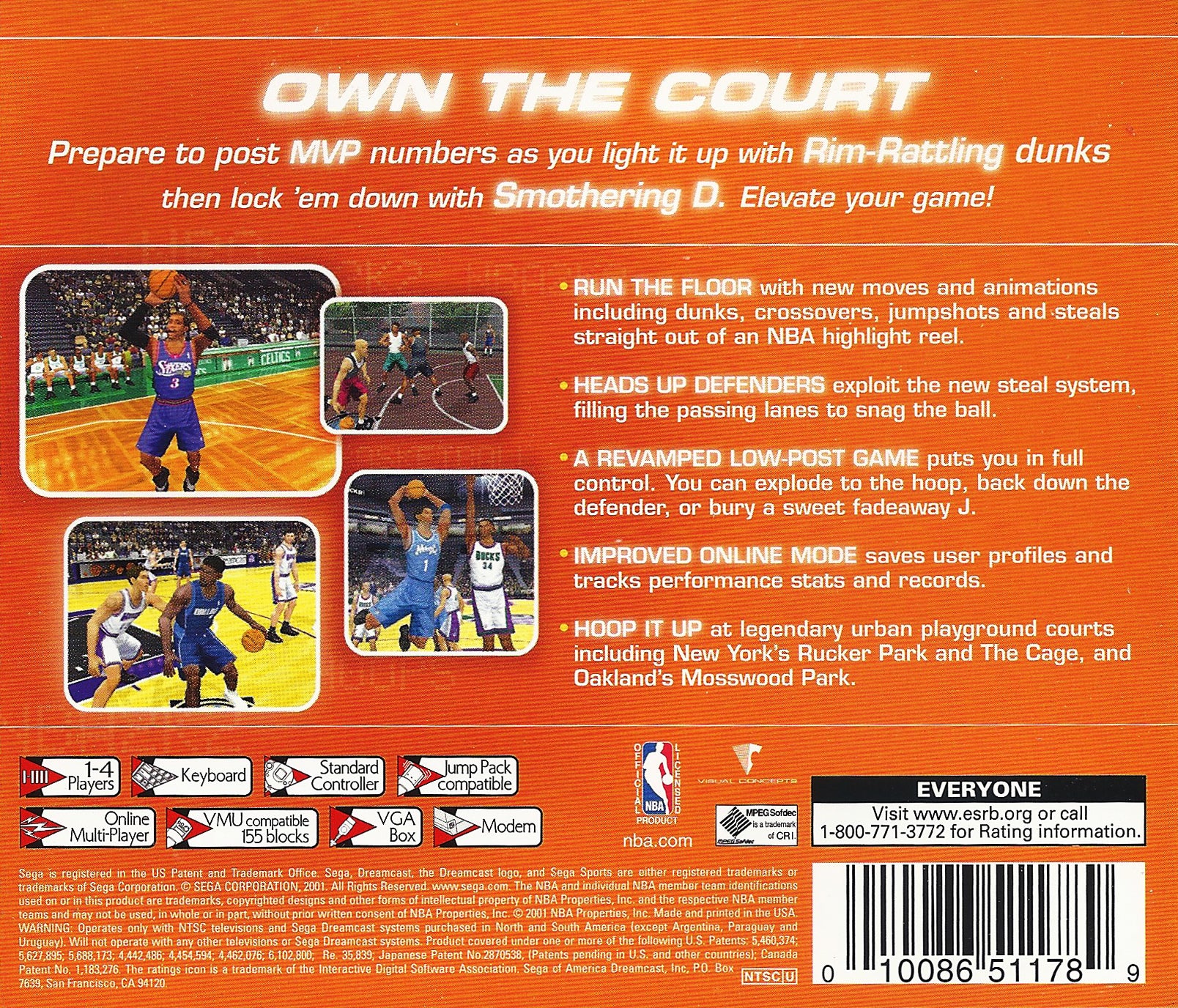 NBA 2K2 DreamCast - Video Game - Used - CaveGamers - Image 2