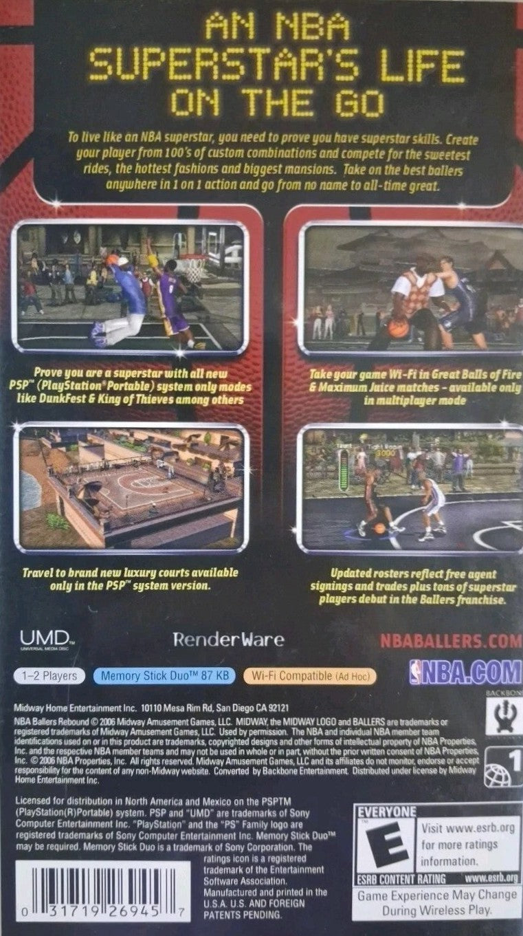 NBA Ballers Rebound PSP - Video Game - Used - CaveGamers - Image 2