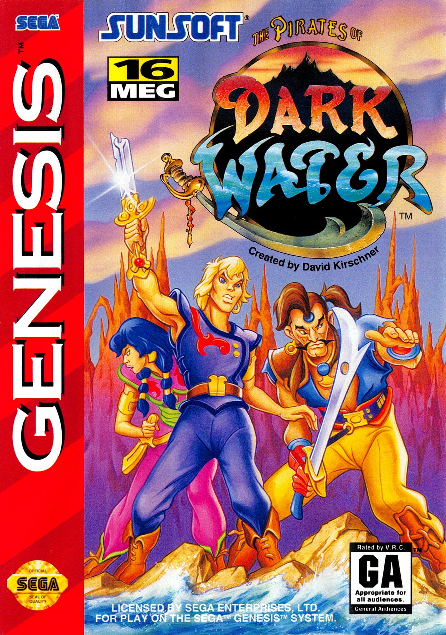 Pirates of Dark Water Genesis - Video Game - Used - CaveGamers