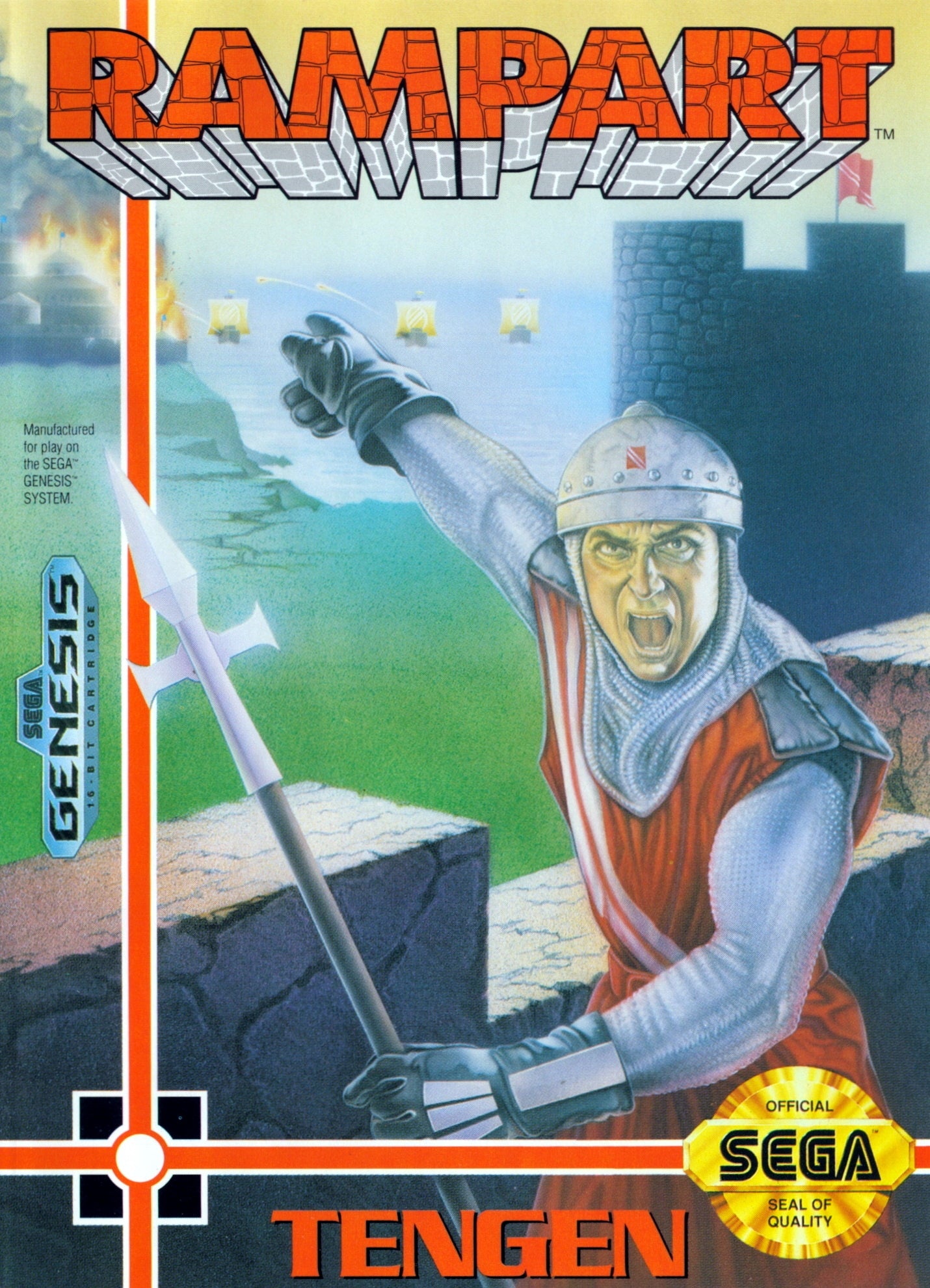 Rampart Genesis - Video Game - Used - CaveGamers