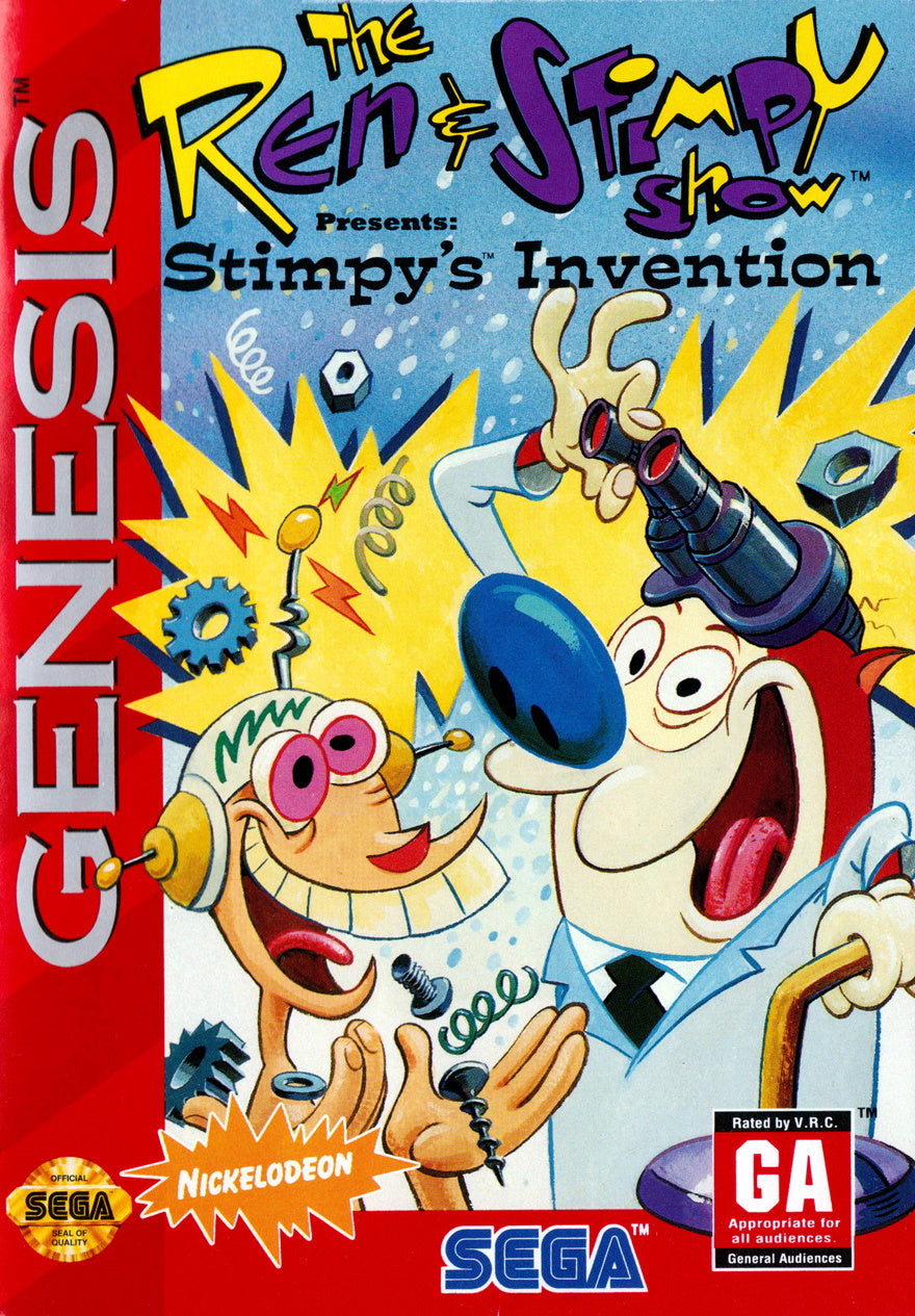 The Ren and Stimpy Show Stimpy's Invention Genesis - Video Game - Used - CaveGamers