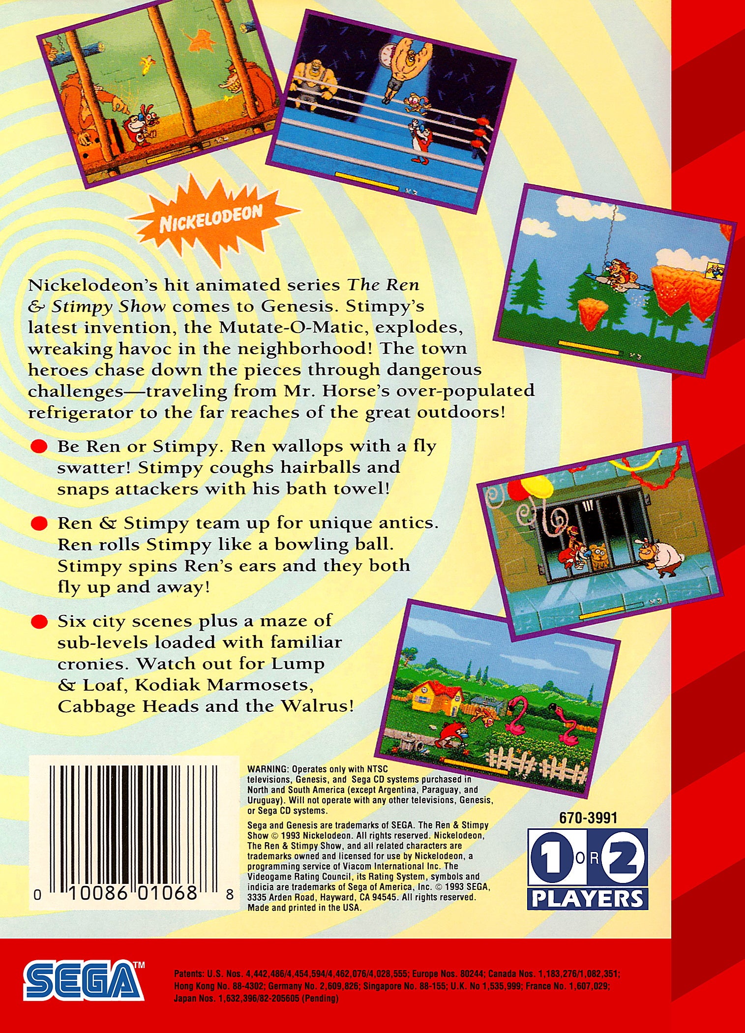 The Ren and Stimpy Show Stimpy's Invention Genesis - Video Game - Used - CaveGamers - Image 2