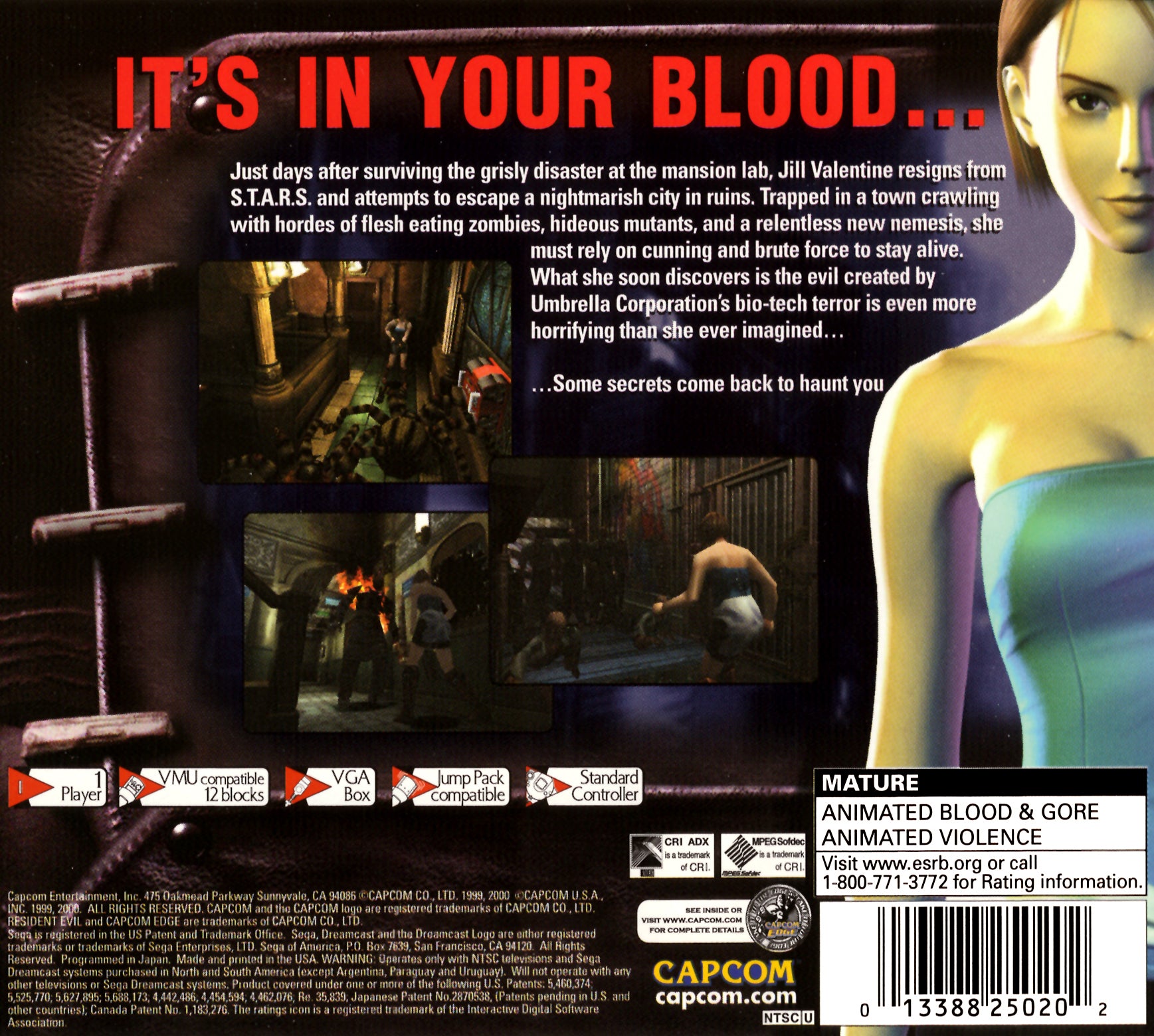 Resident Evil 3 Nemesis DreamCast - Video Game - Used - CaveGamers - Image 2