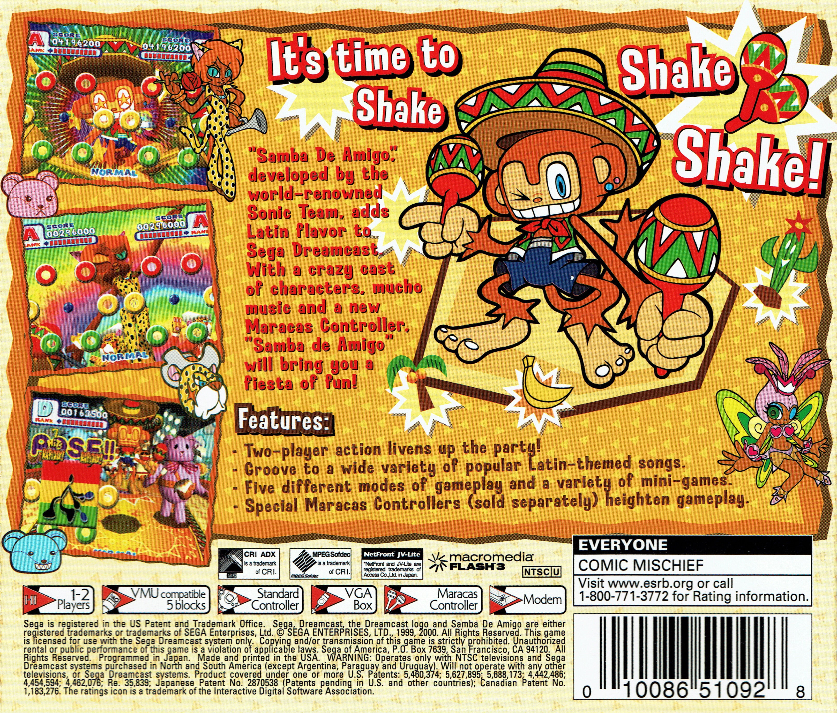 Samba De Amigo DreamCast - Video Game - Used - CaveGamers - Image 2