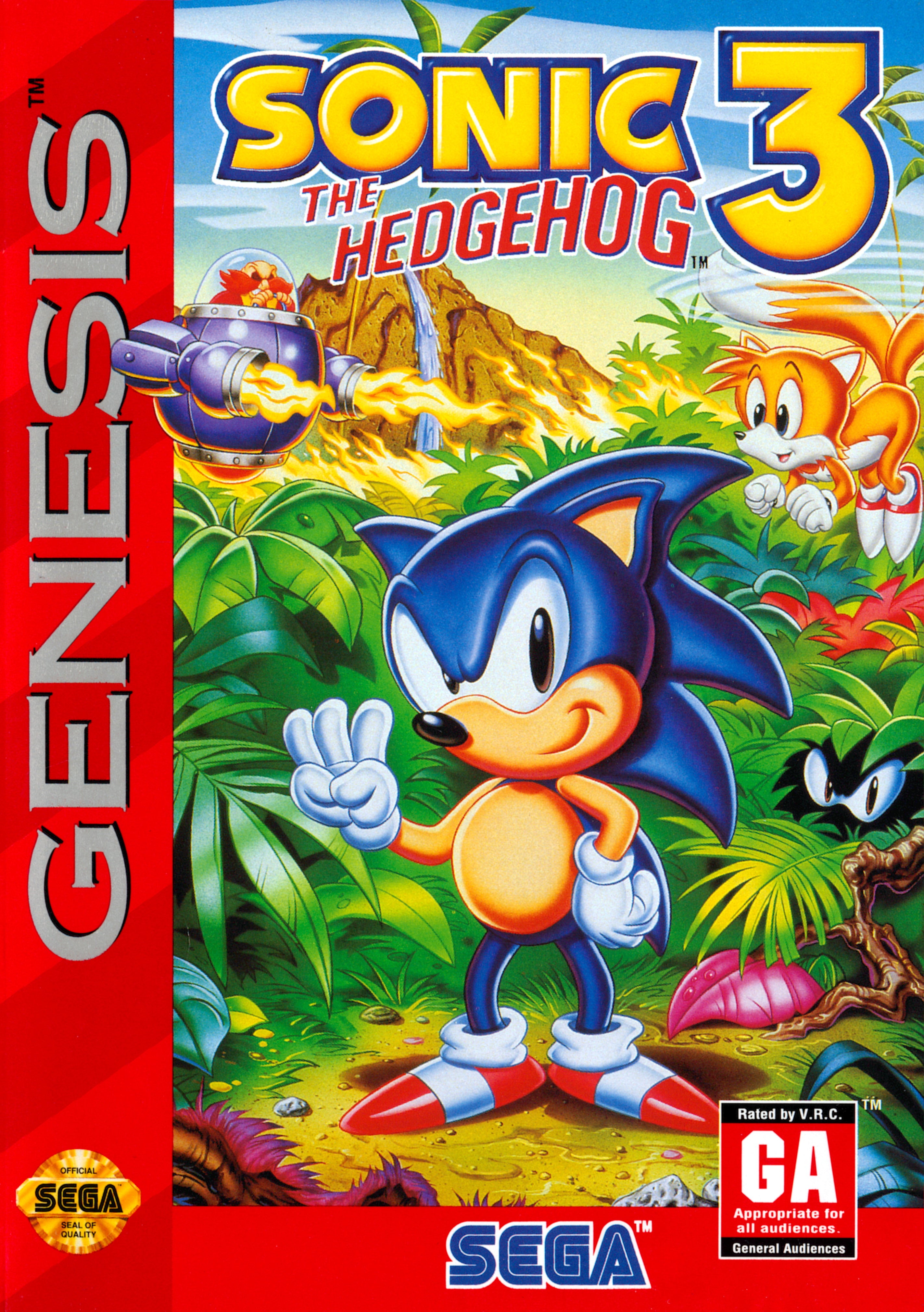 Sonic the Hedgehog 3 Genesis - Video Game - Used - CaveGamers