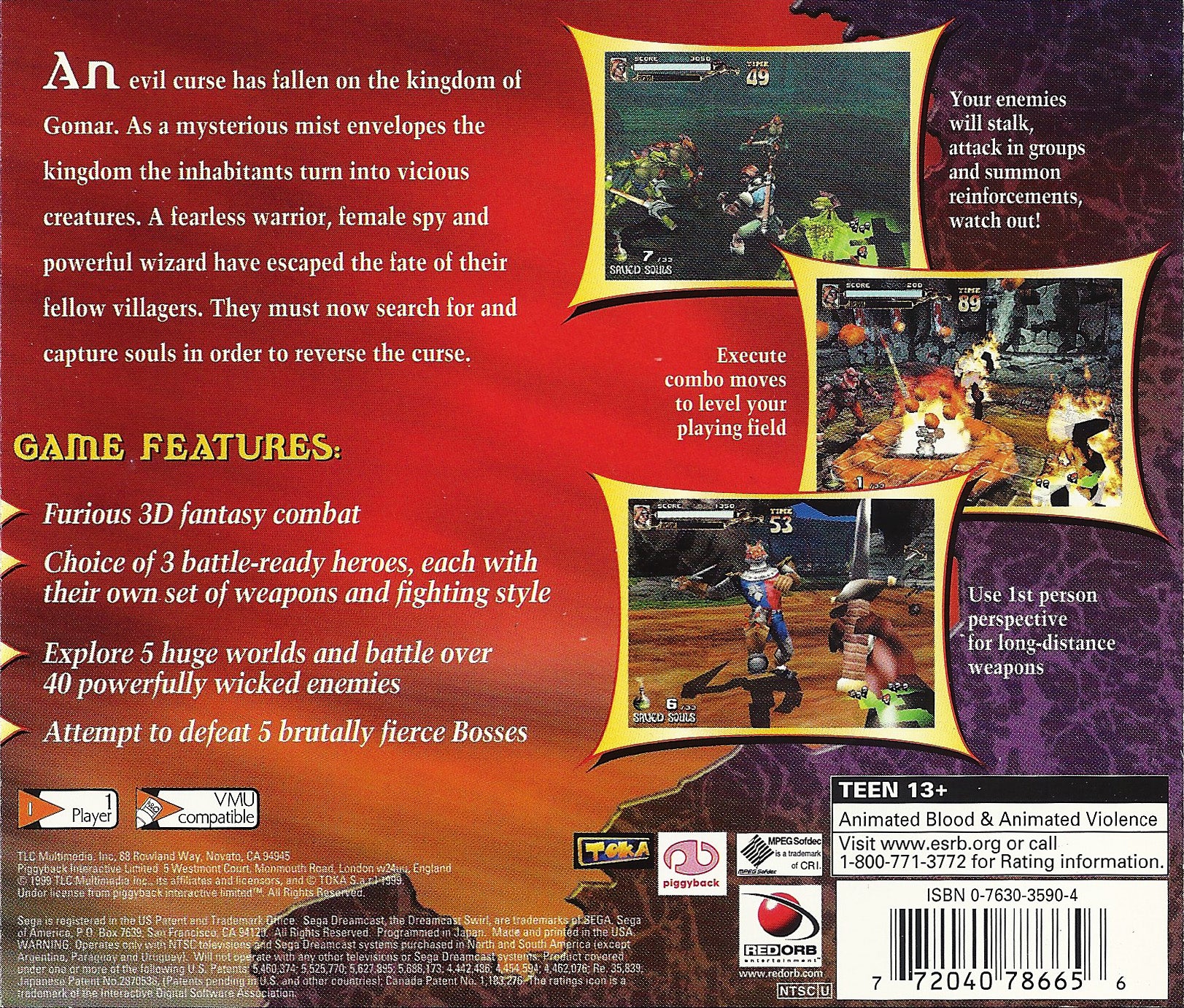 Soul Fighter DreamCast - Video Game - Used - CaveGamers - Image 2