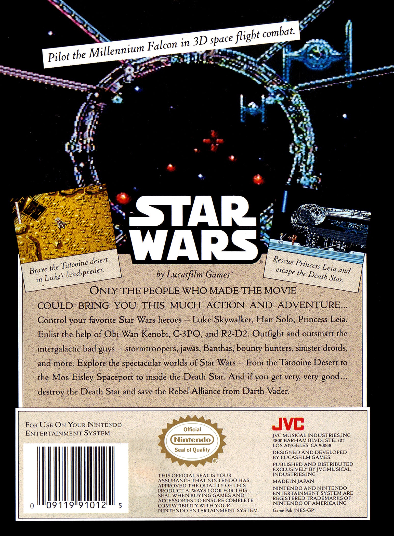 Star Wars NES - Video Game - Used - CaveGamers - Image 2