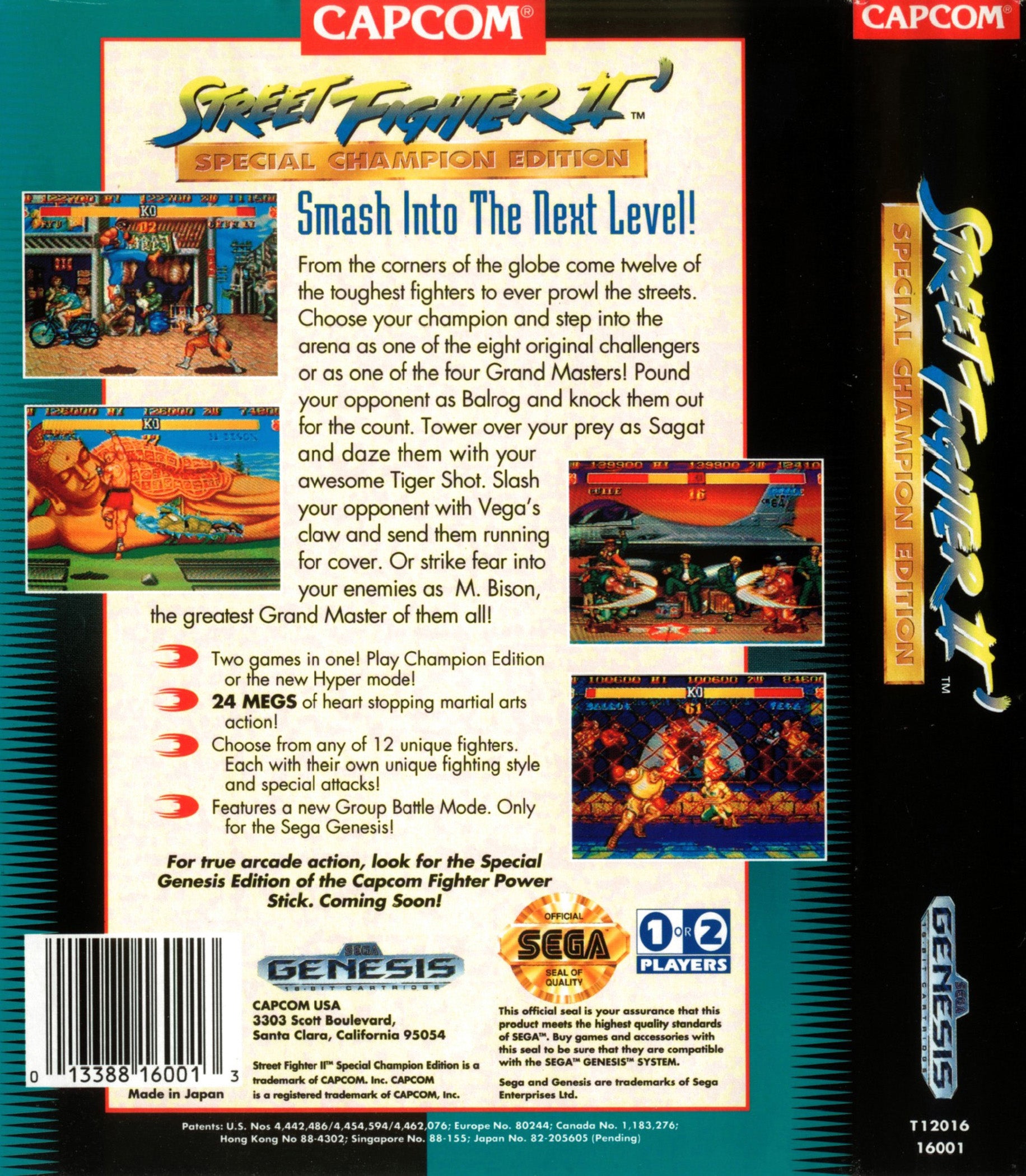Street Fighter II Special Champion Edition Genesis - Video Game - Used - CaveGamers - Image 2