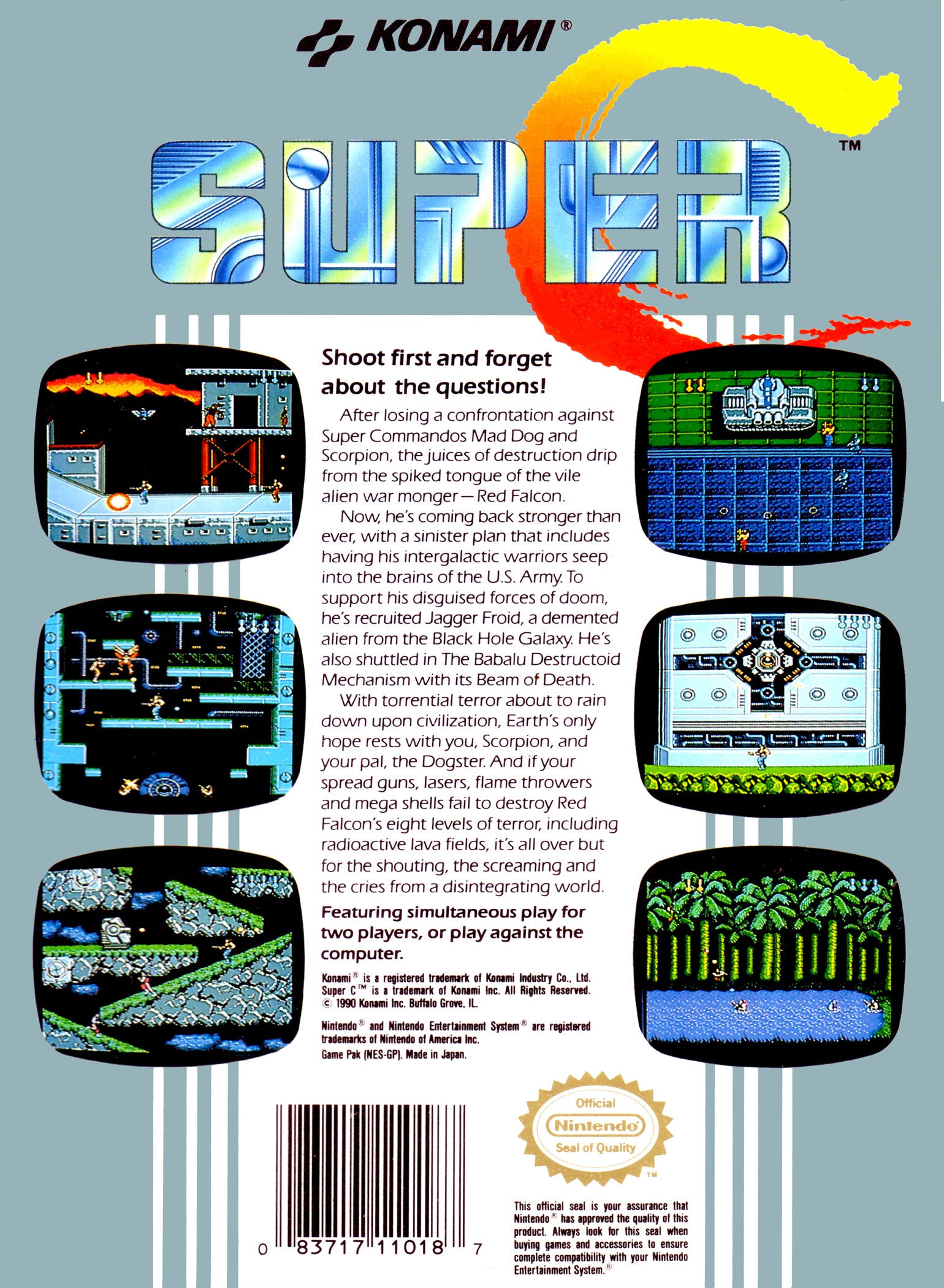 Super C NES - Video Game - Used - CaveGamers - Image 2