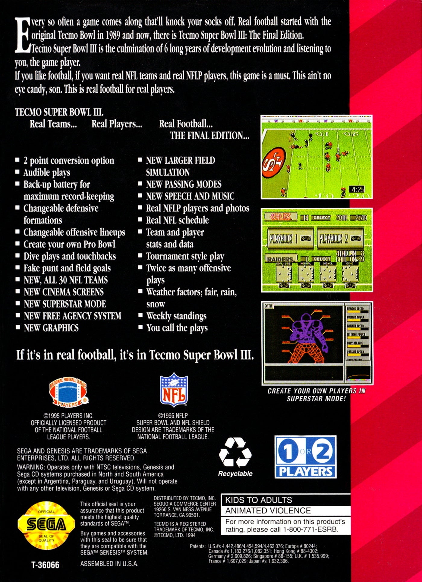 Tecmo Super Bowl III: Final Edition