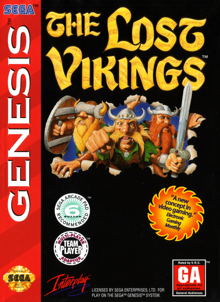 The Lost Vikings Genesis - Video Game - Used - CaveGamers