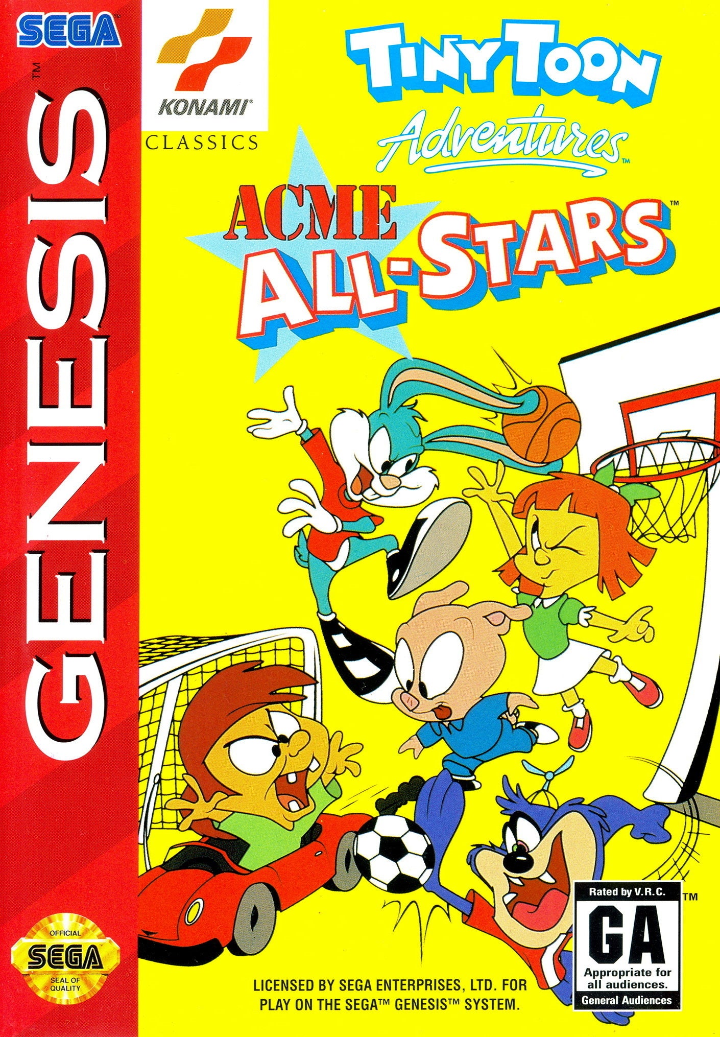 Tiny Toon Adventures ACME All-Stars Genesis - Video Game - Used - CaveGamers